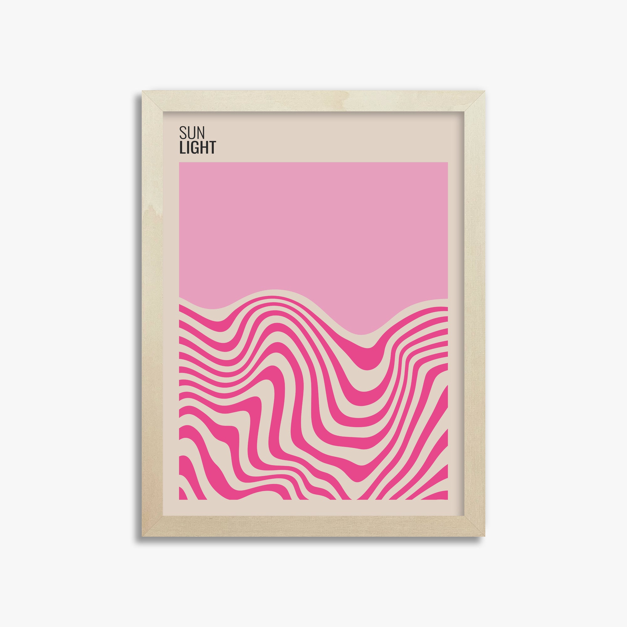 Soft Light, 30x40cm Framed Poster With Lime Wood Frame
