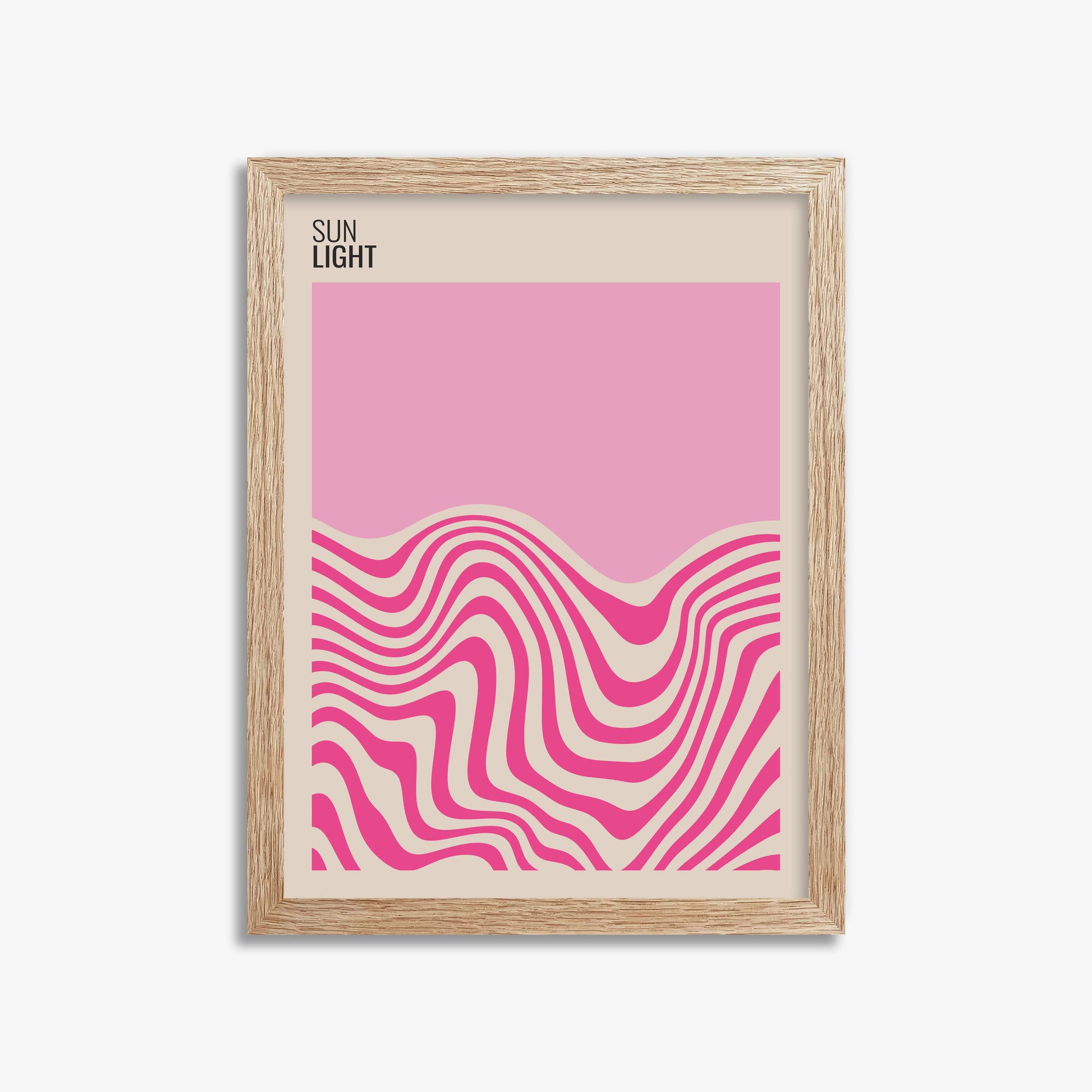 Soft Light, 30x40cm Framed Poster With Raw Oak Frame