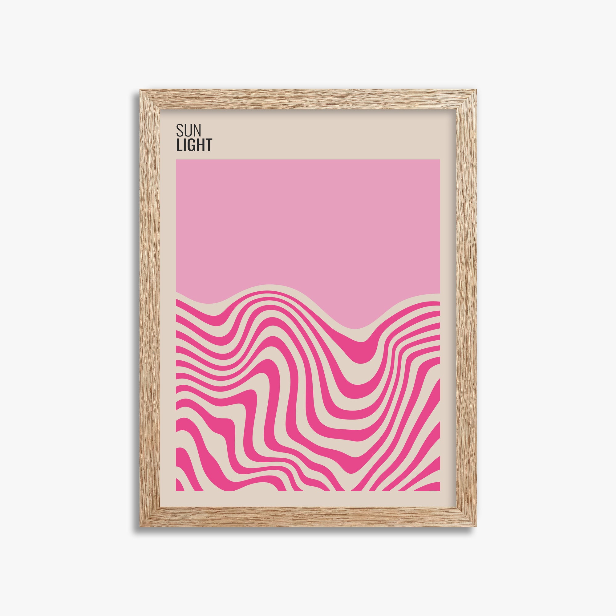 Soft Light, 30x40cm Framed Poster With Raw Oak Frame