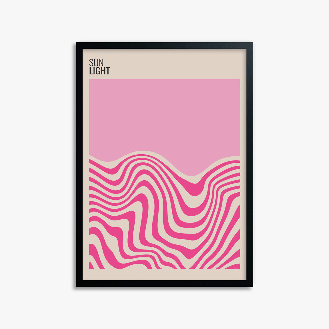 Soft Light, 50x70cm Framed Poster With Black Frame