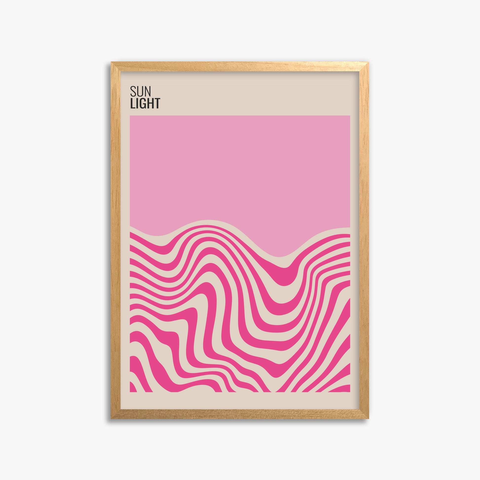 Soft Light, 50x70cm Framed Poster With Oak Frame