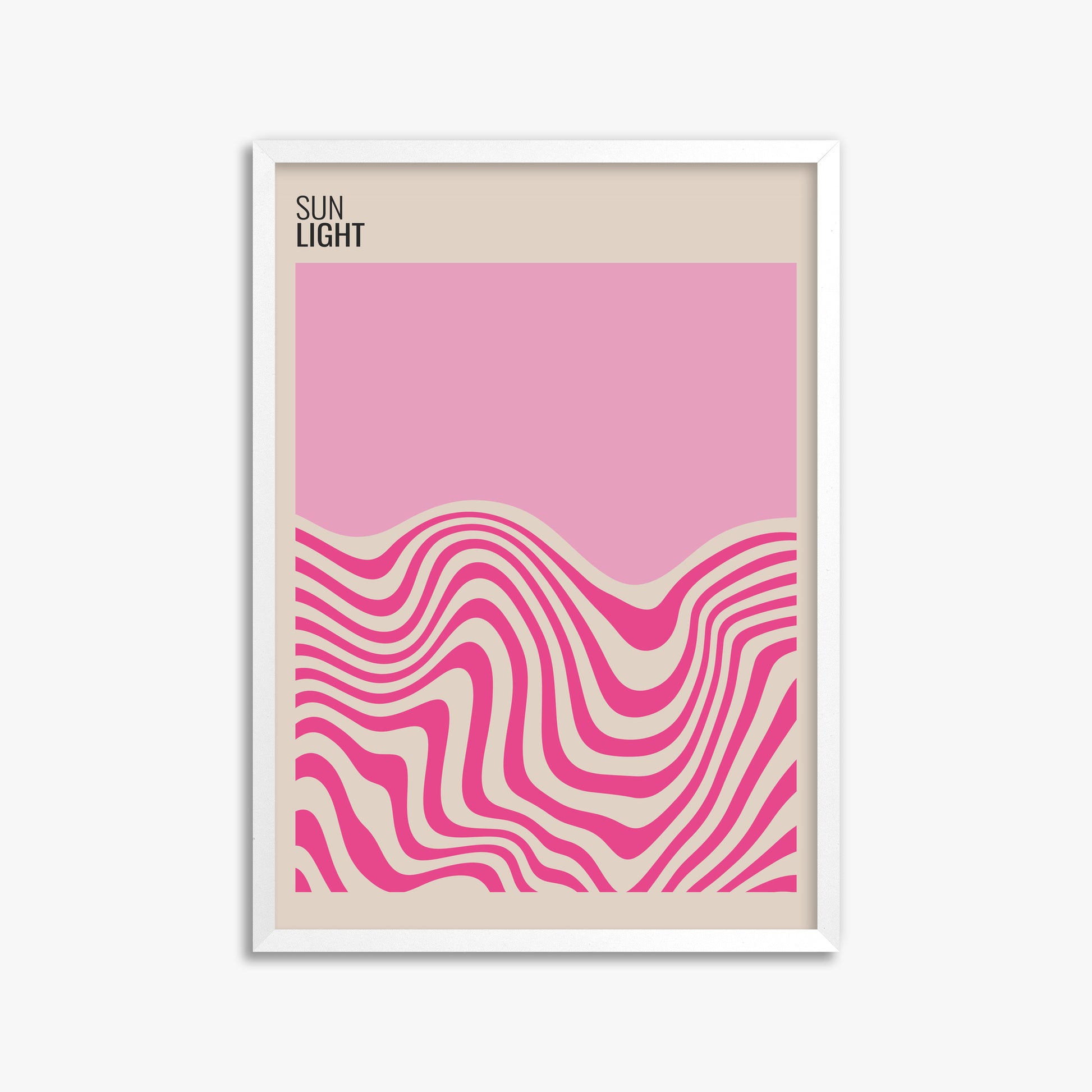 Soft Light, 50x70cm Framed Poster With White Frame
