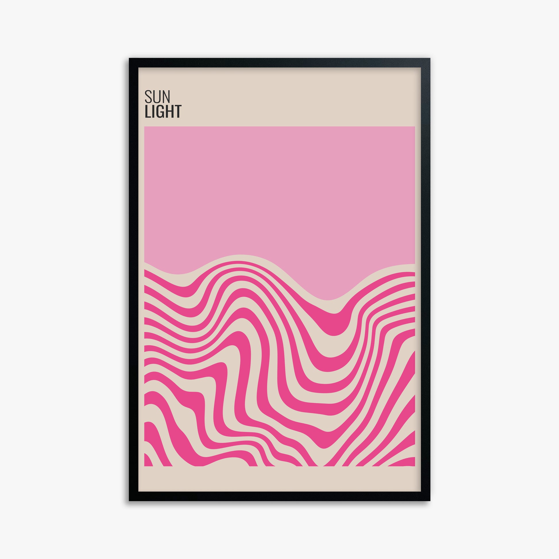 Soft Light, 61x91cm Framed Poster With Black Frame