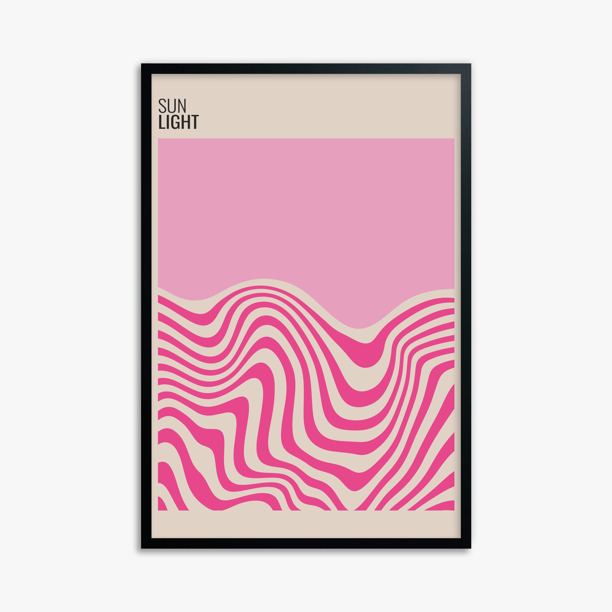 Soft Light, 61x91cm Framed Poster With Black Frame