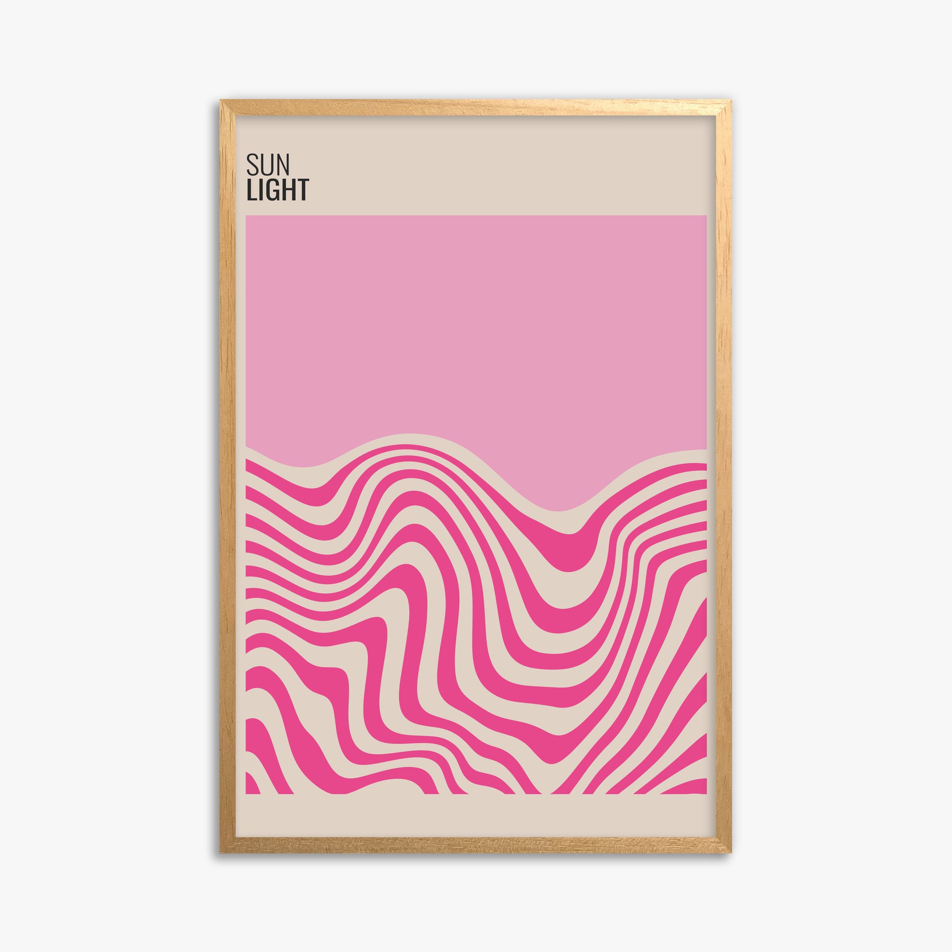 Soft Light, 61x91cm Framed Poster With Oak Frame