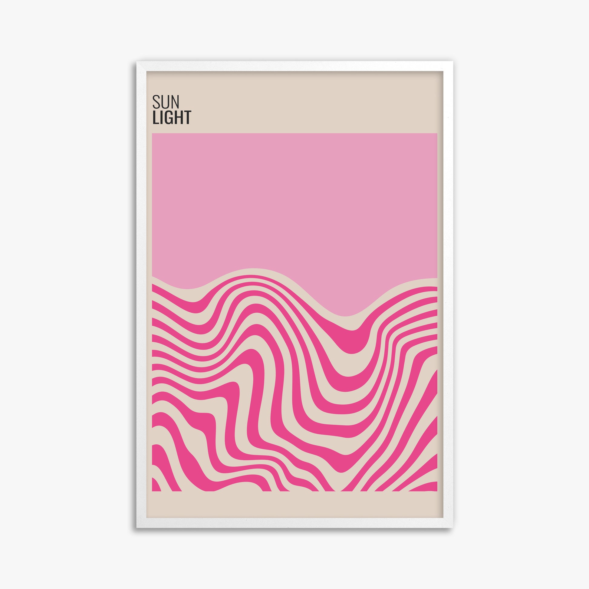 Soft Light, 61x91cm Framed Poster With White Frame