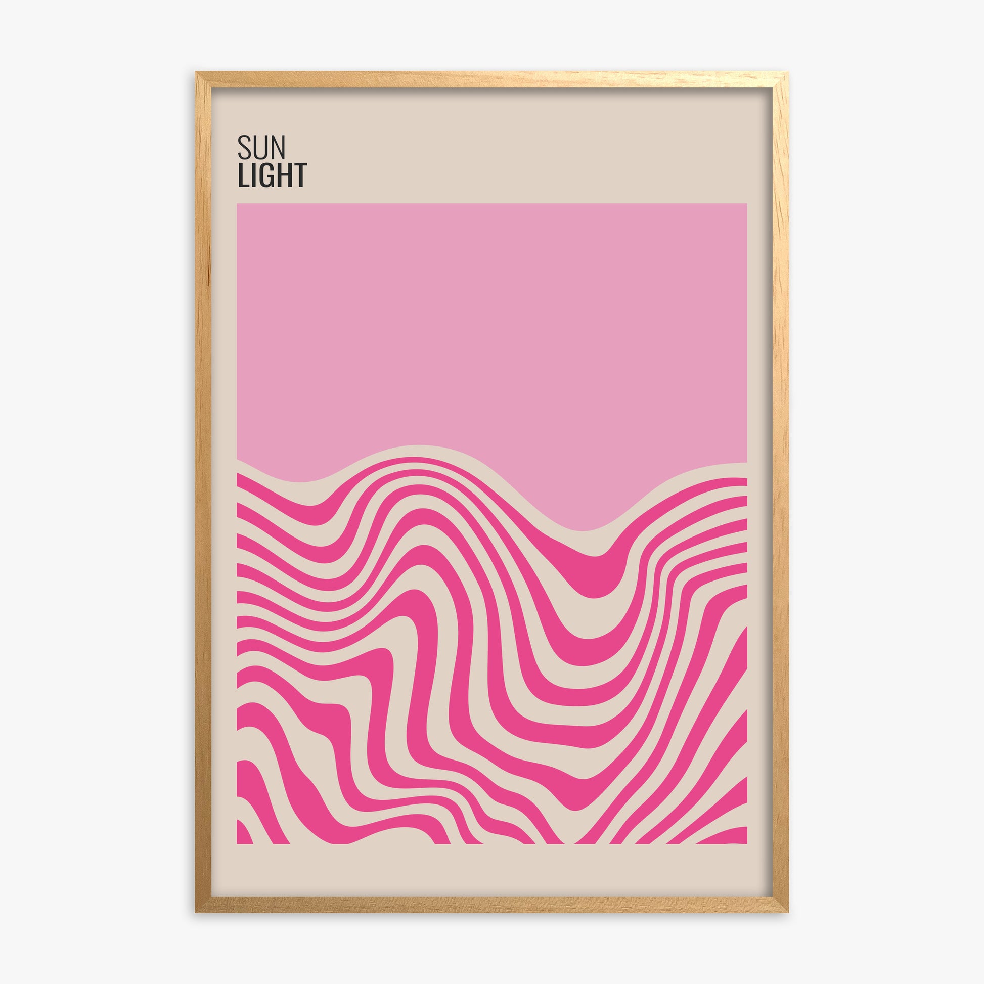 Soft Light, Oak Framed Poster With Oak Frame