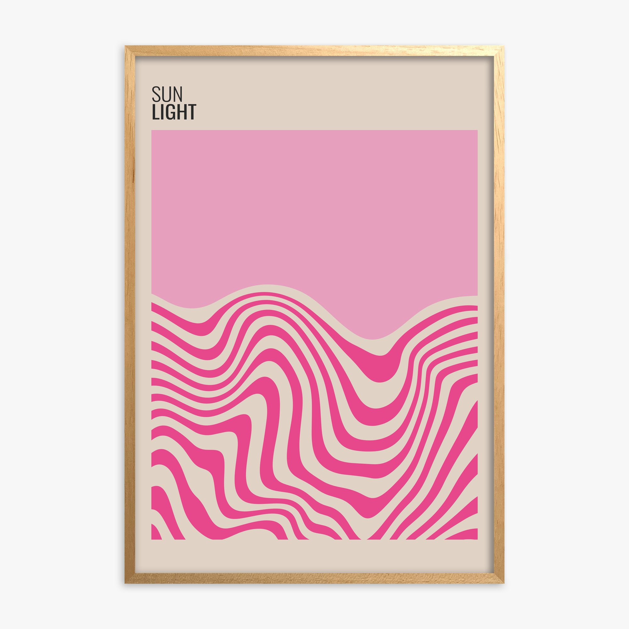 Soft Light, Oak Framed Poster With Oak Frame