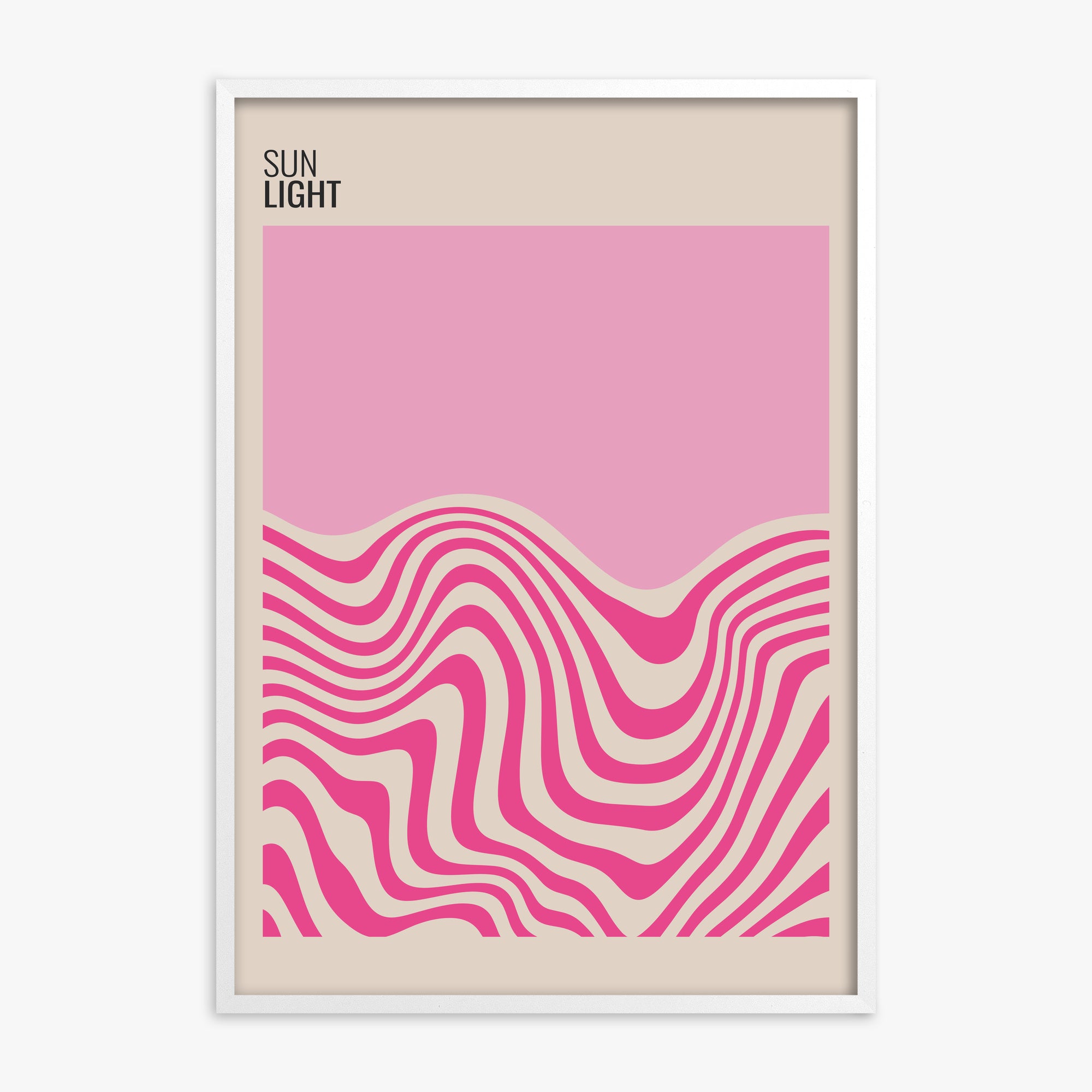 Soft Light, White Framed Poster With White Frame