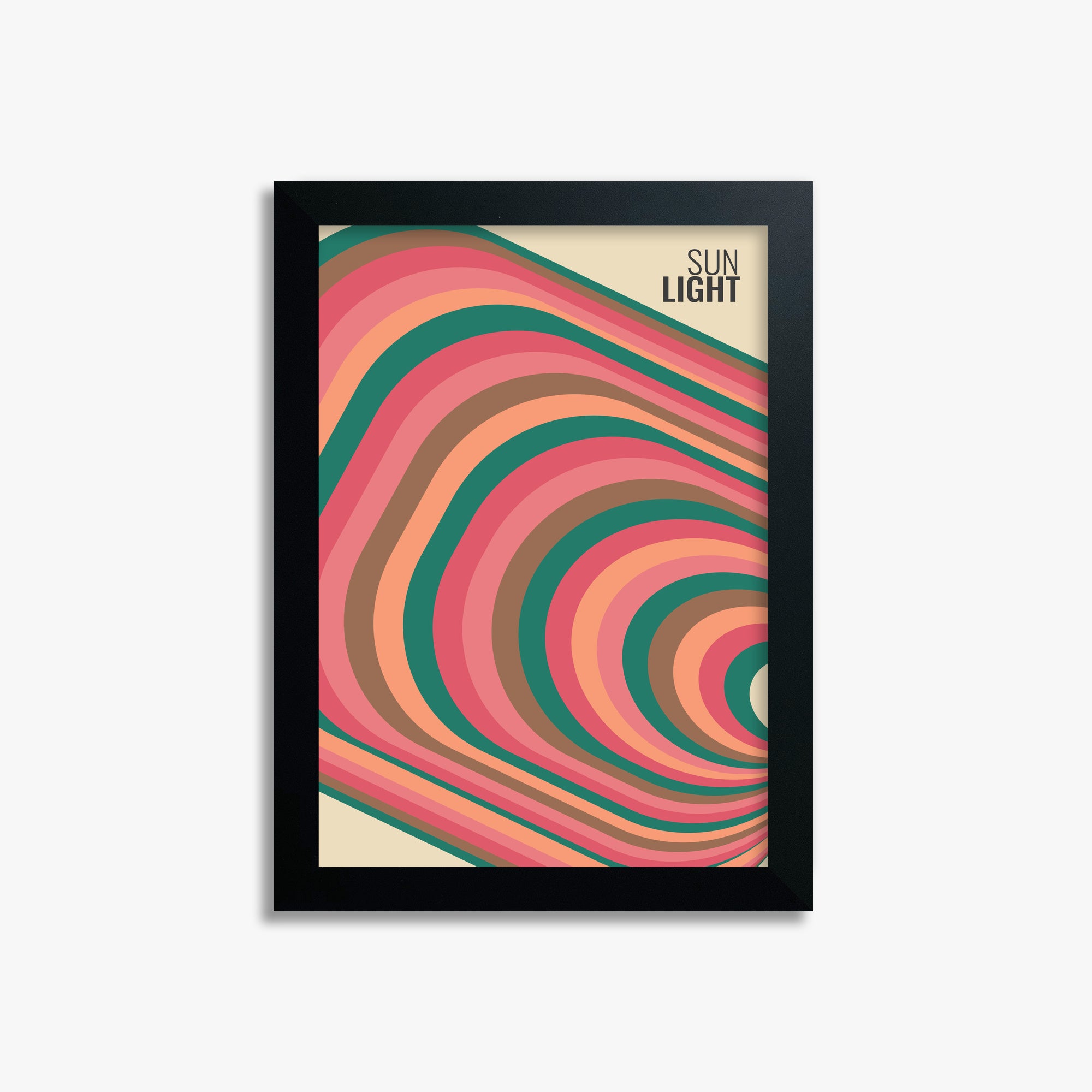 Rays, 21x30cm Framed Poster With Black Frame