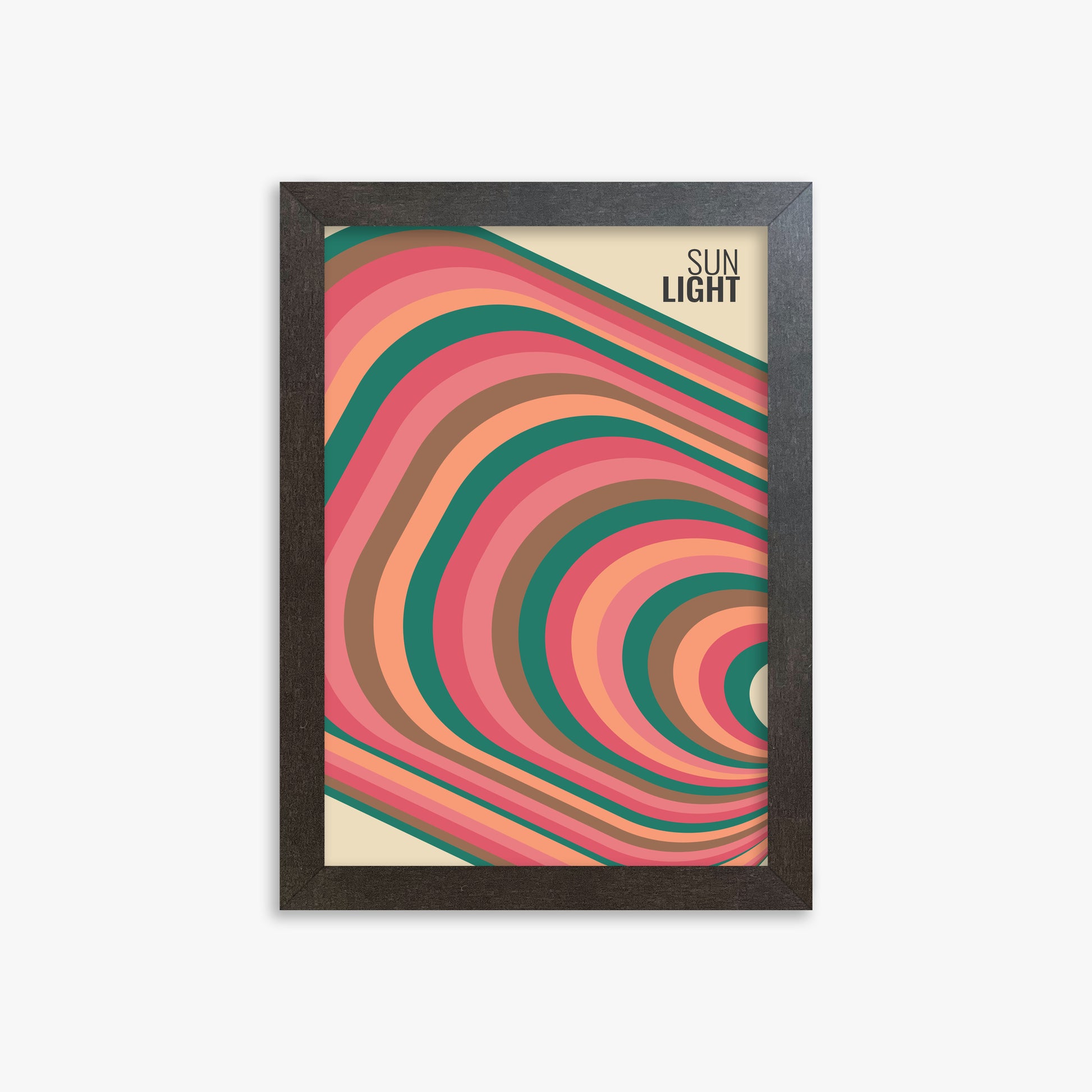 Rays, 21x30cm Framed Poster With Espresso Frame