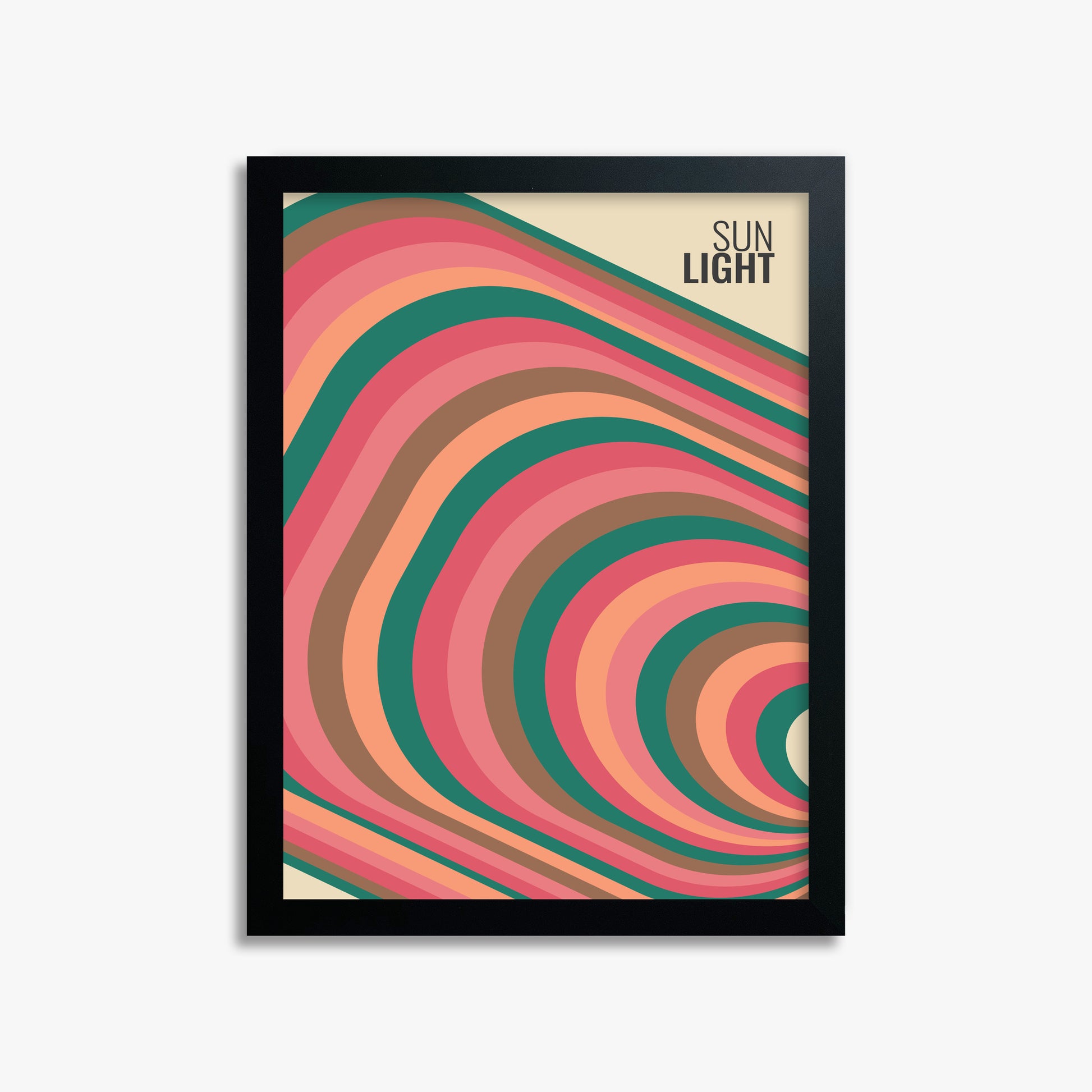Rays, 30x40cm Framed Poster With Black Frame