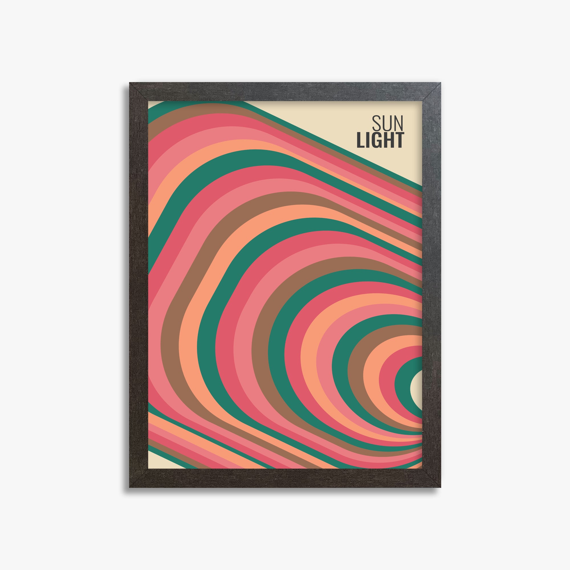 Rays, 30x40cm Framed Poster With Espresso Frame