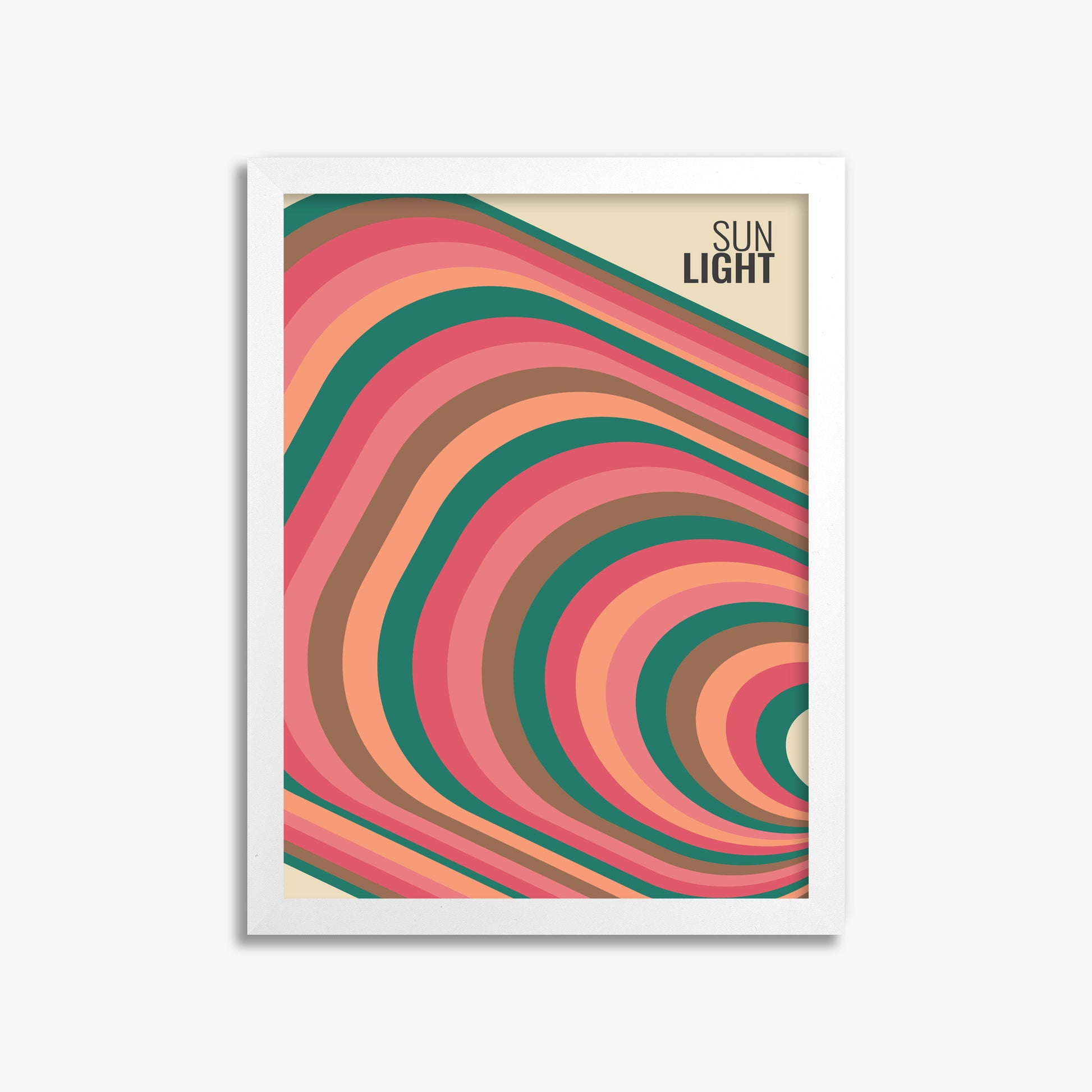 Rays, 30x40cm Framed Poster With White Frame