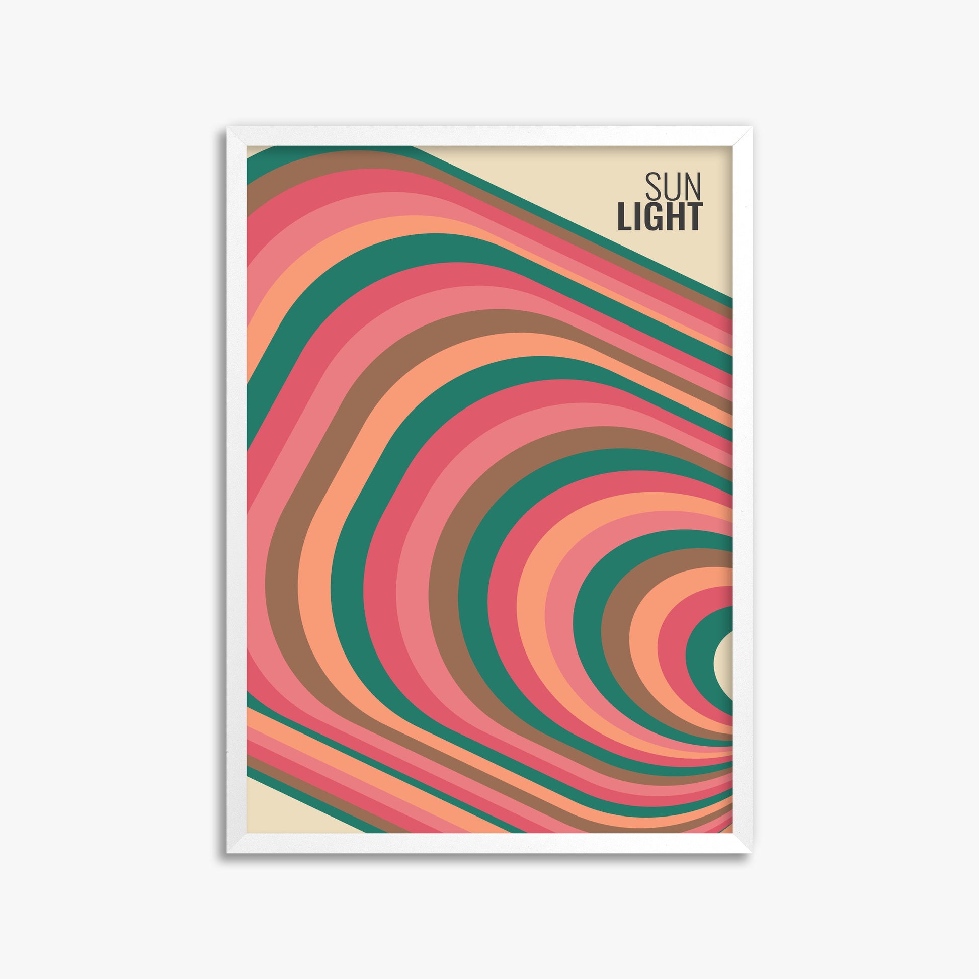 Rays, 50x70cm Framed Poster With White Frame