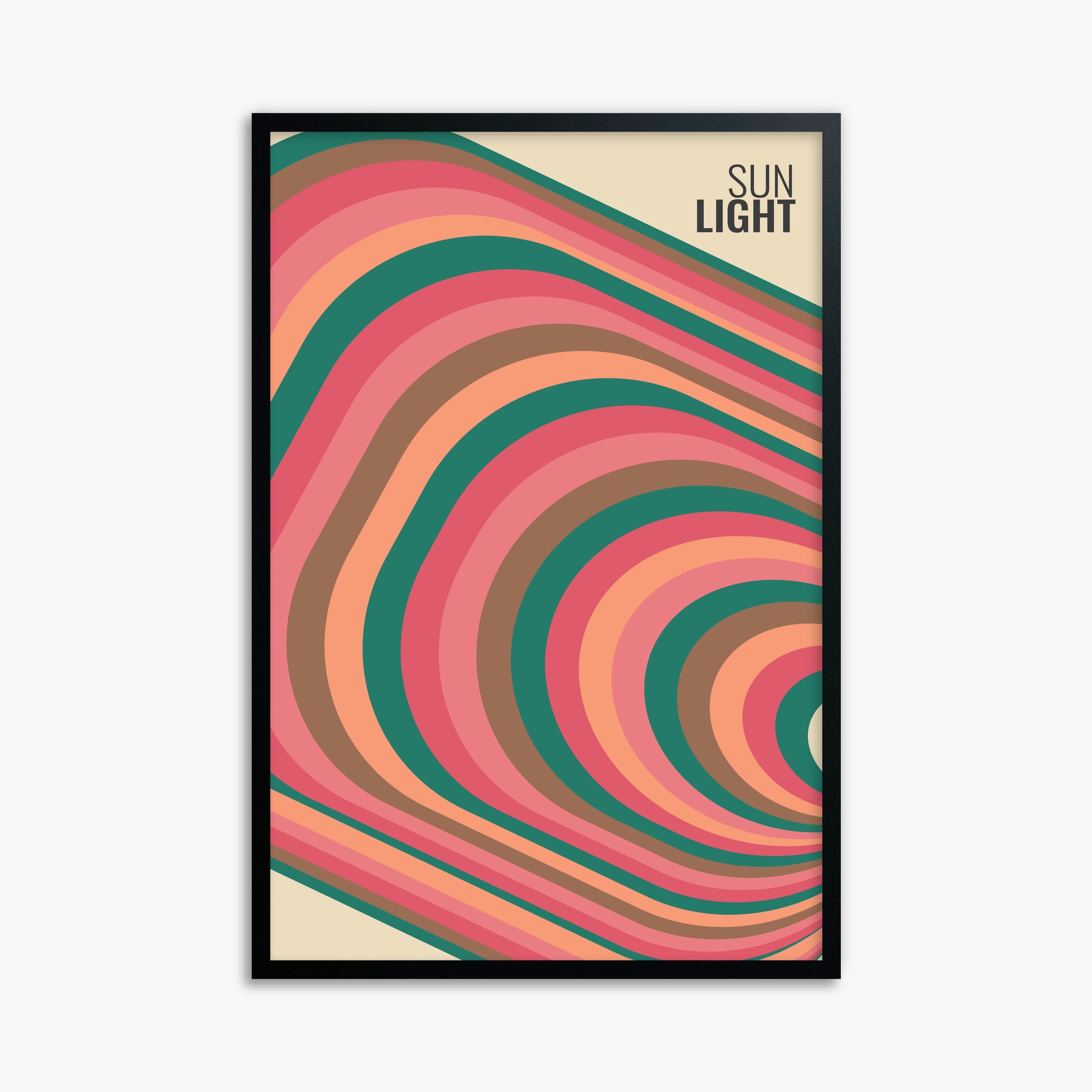 Rays, 61x91cm Framed Poster With Black Frame