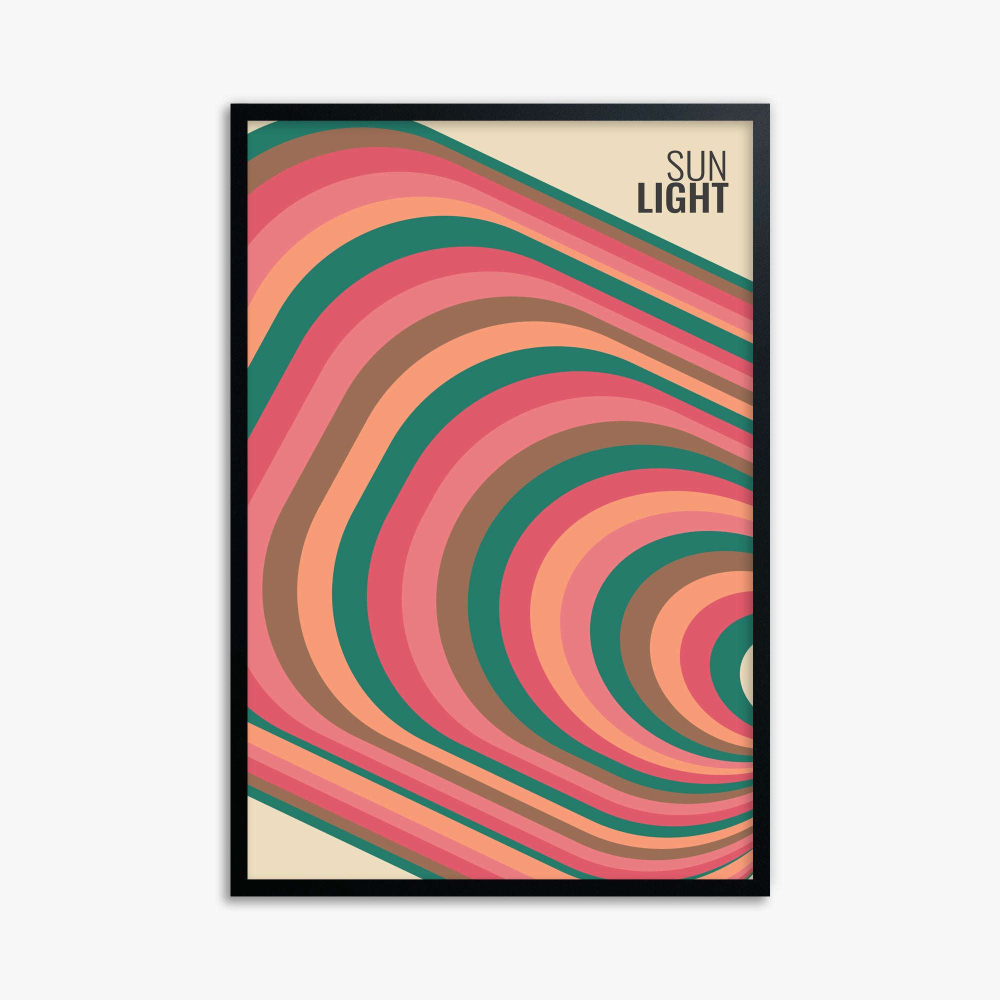 Rays, 61x91cm Framed Poster With Black Frame
