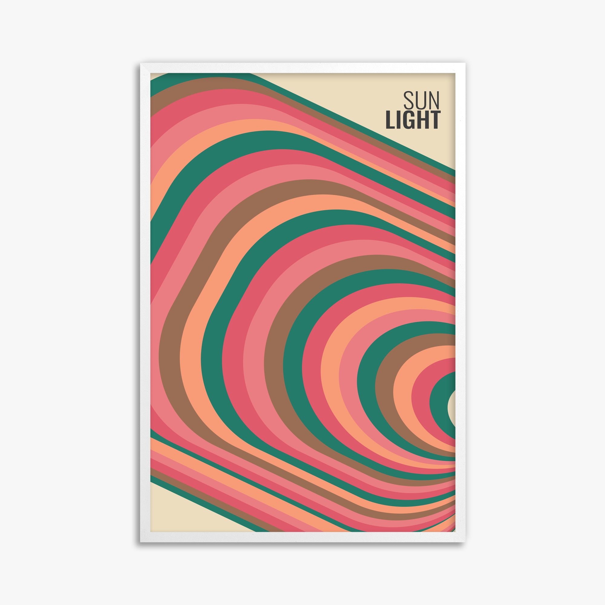 Rays, 61x91cm Framed Poster With White Frame