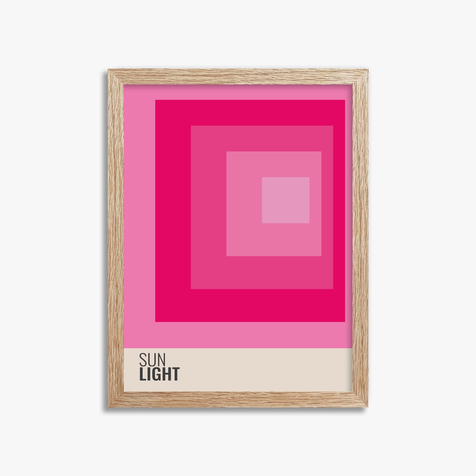 Blocks, 30x40cm Framed Poster With Raw Oak Frame