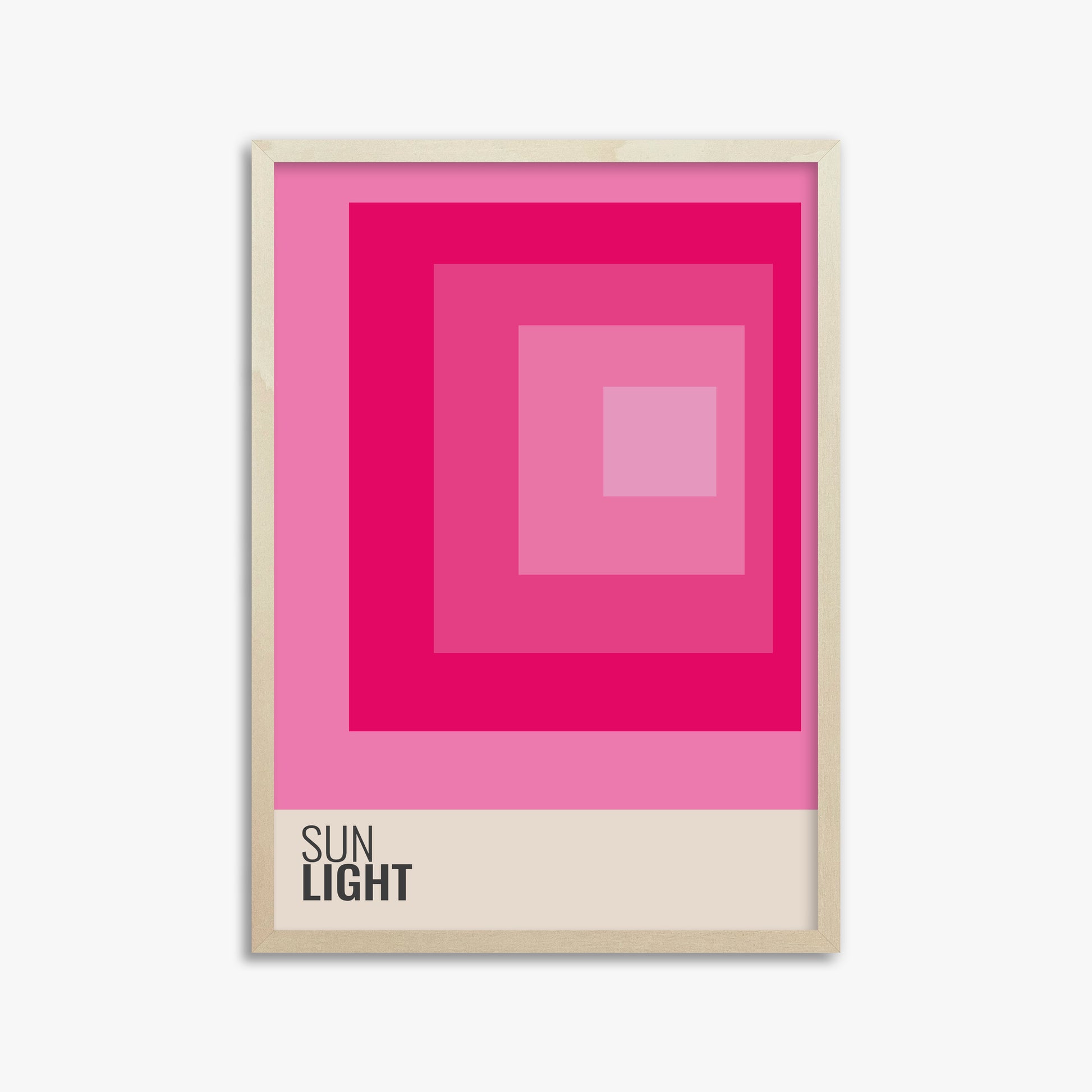 Blocks, 50x70cm Framed Poster With Lime Wood Frame