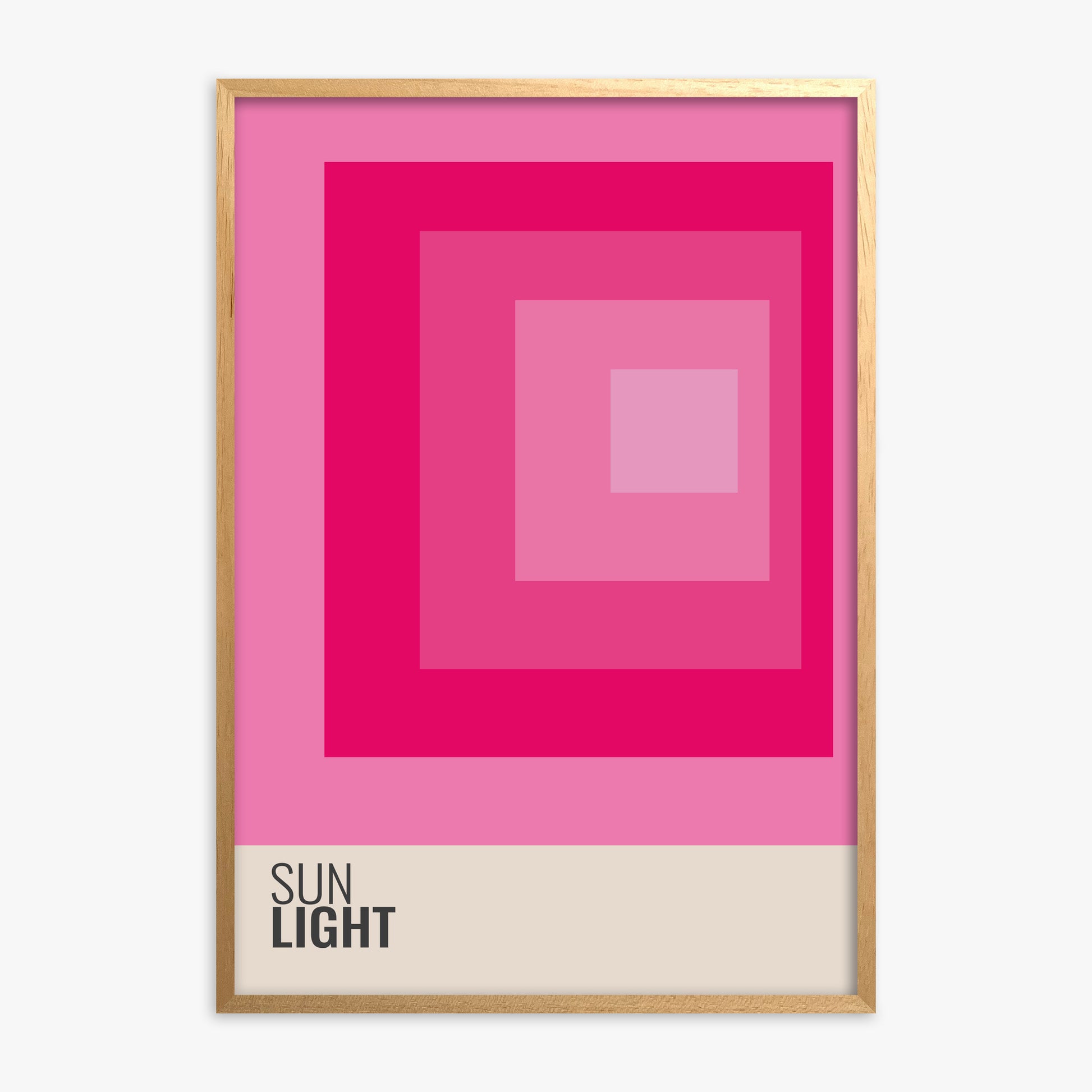 Blocks, Oak Framed Poster With Oak Frame