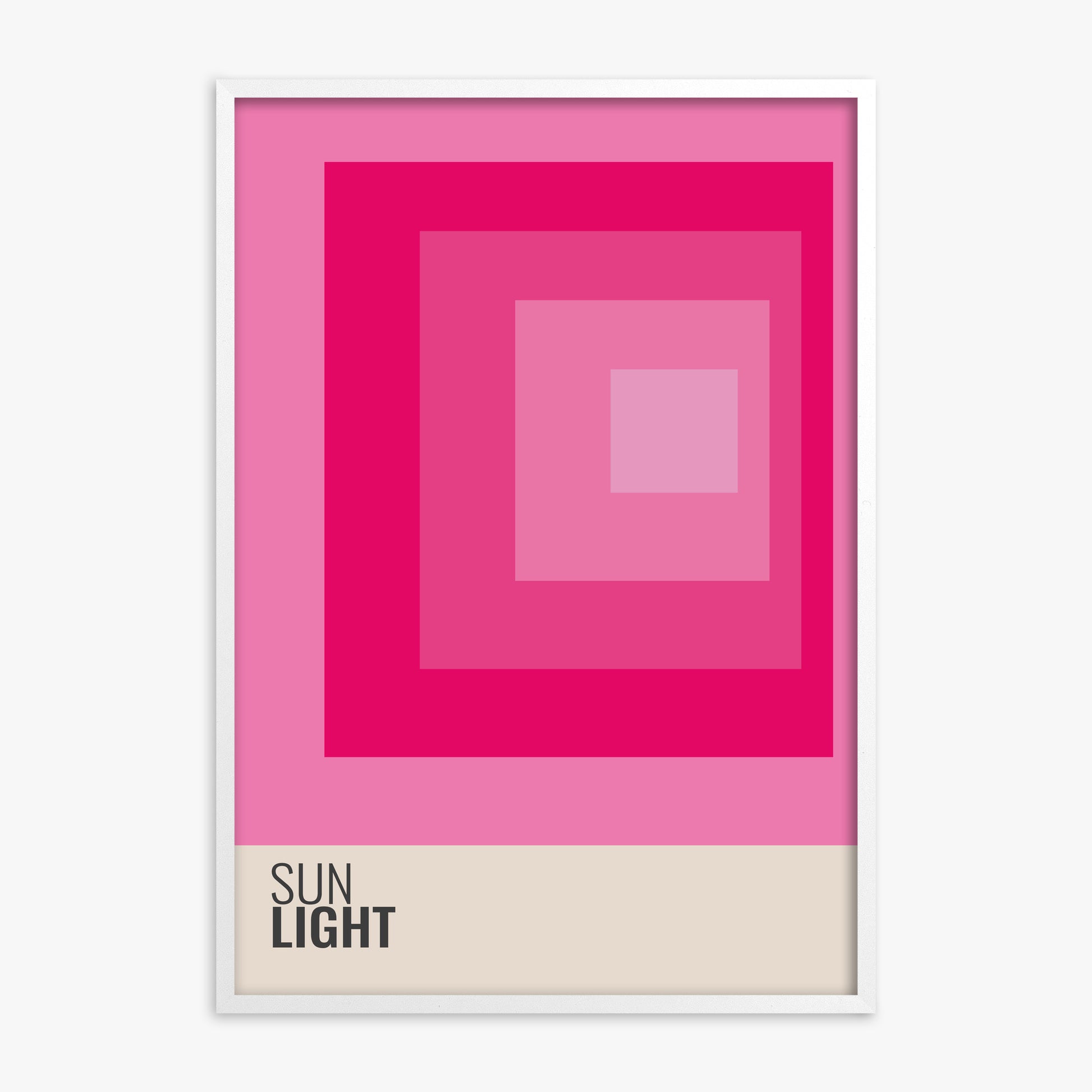Blocks, White Framed Poster With White Frame