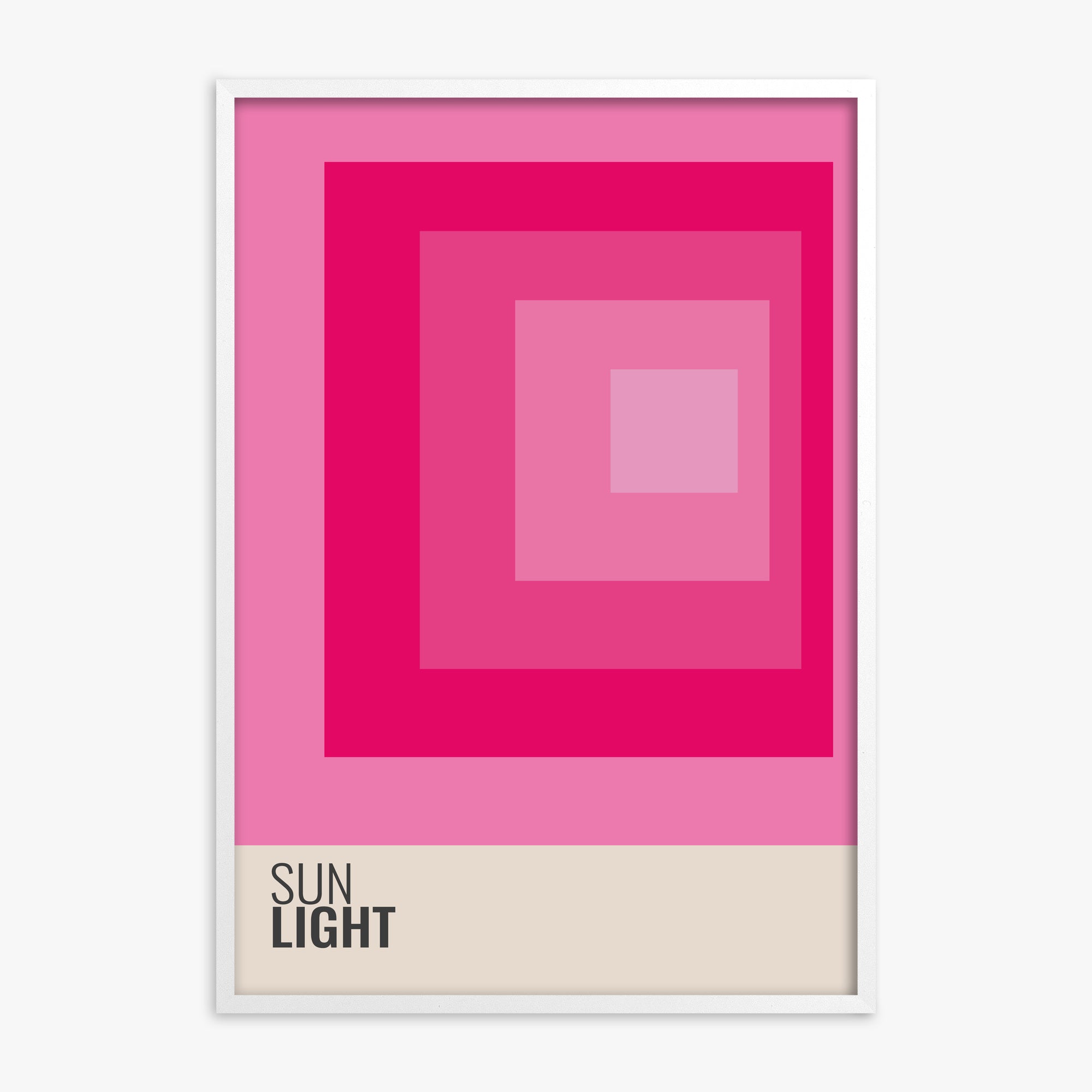 Blocks, White Framed Poster With White Frame