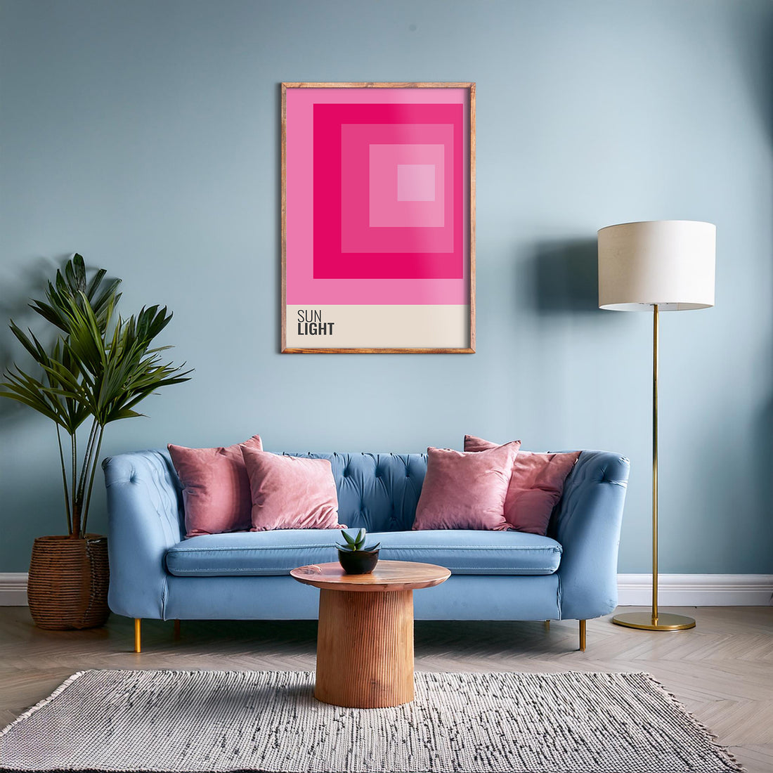 Blocks, 50x70cm Framed Poster With Black Frame