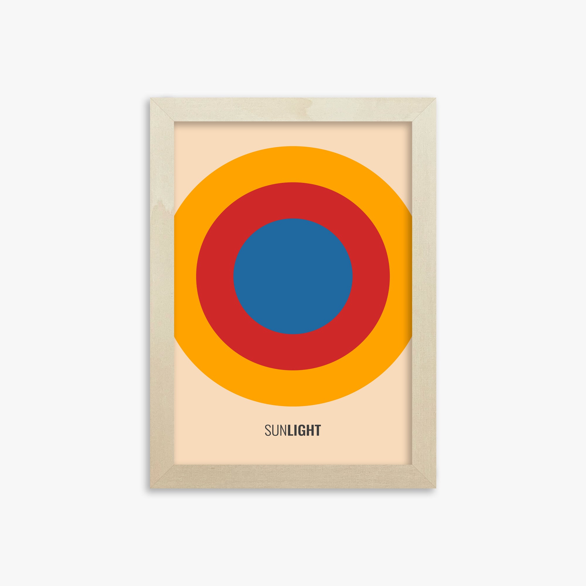 Summer Sun, 21x30cm Framed Poster With Lime Wood Frame