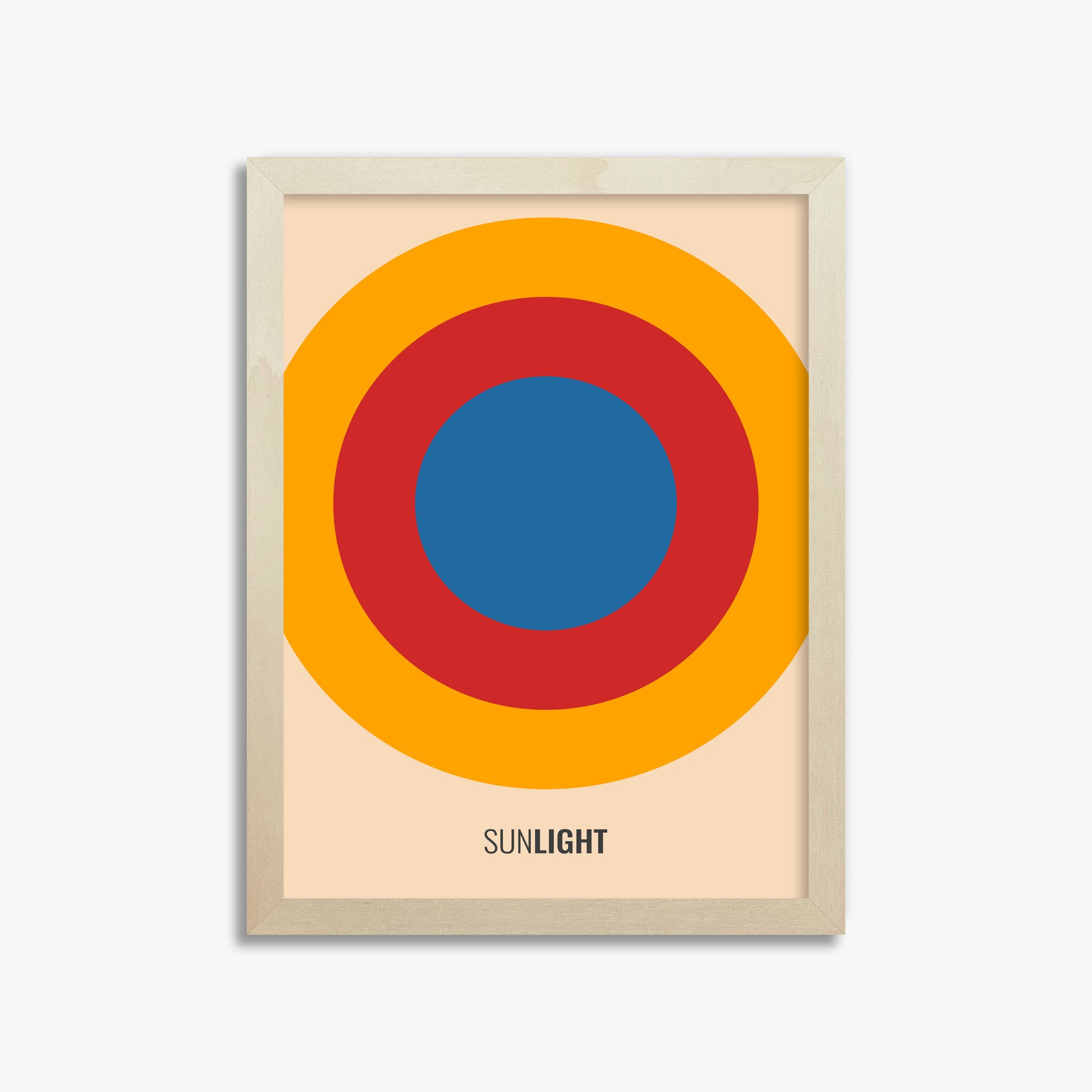 Summer Sun, 30x40cm Framed Poster With Lime Wood Frame