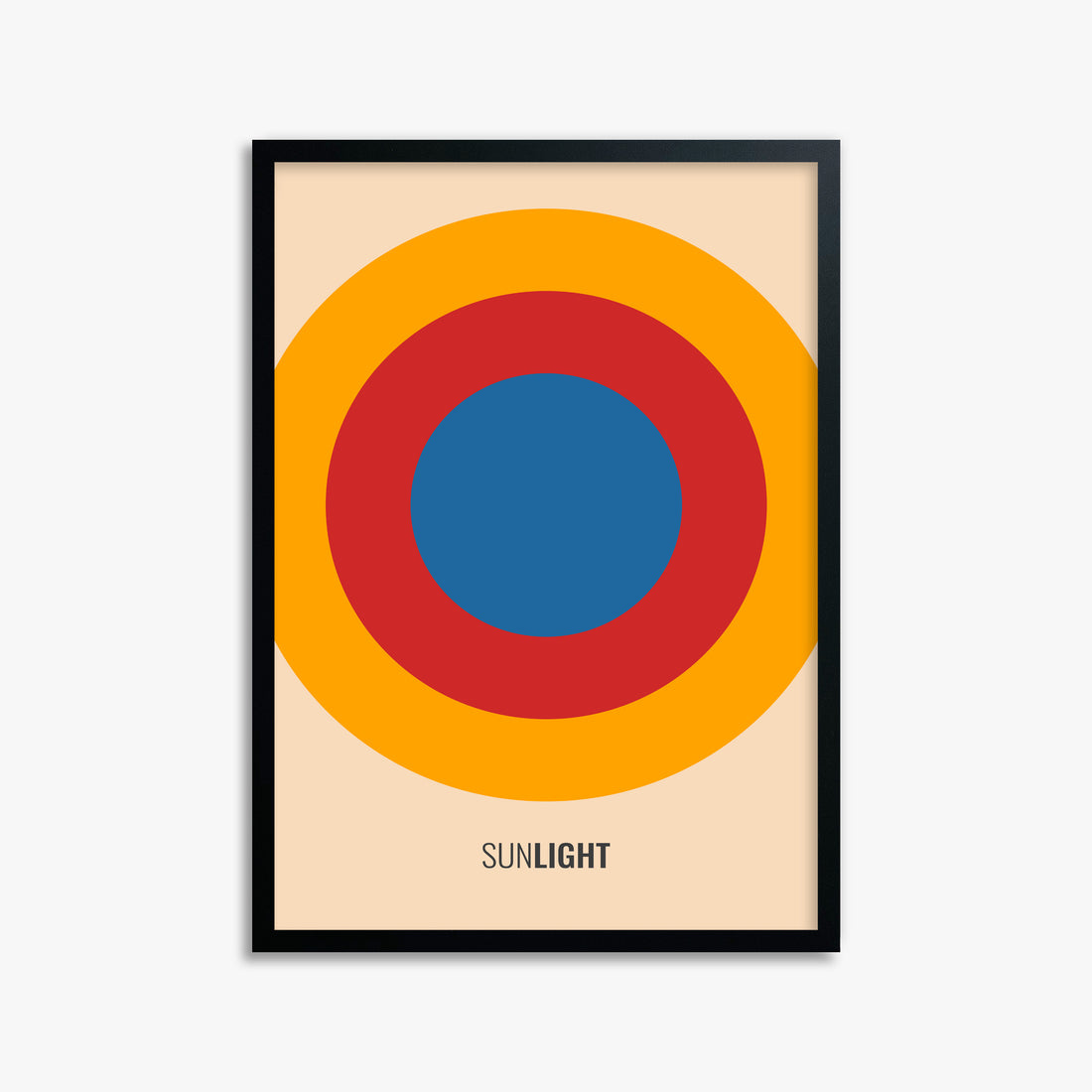 Summer Sun, 50x70cm Framed Poster With Black Frame