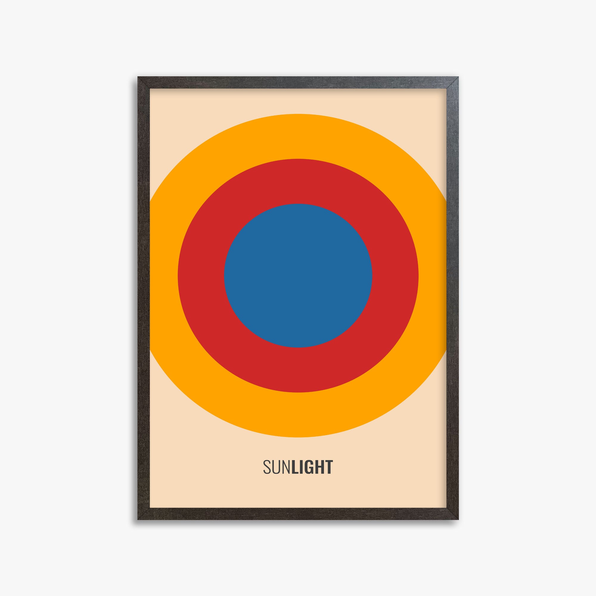 Summer Sun, 50x70cm Framed Poster With Espresso Frame