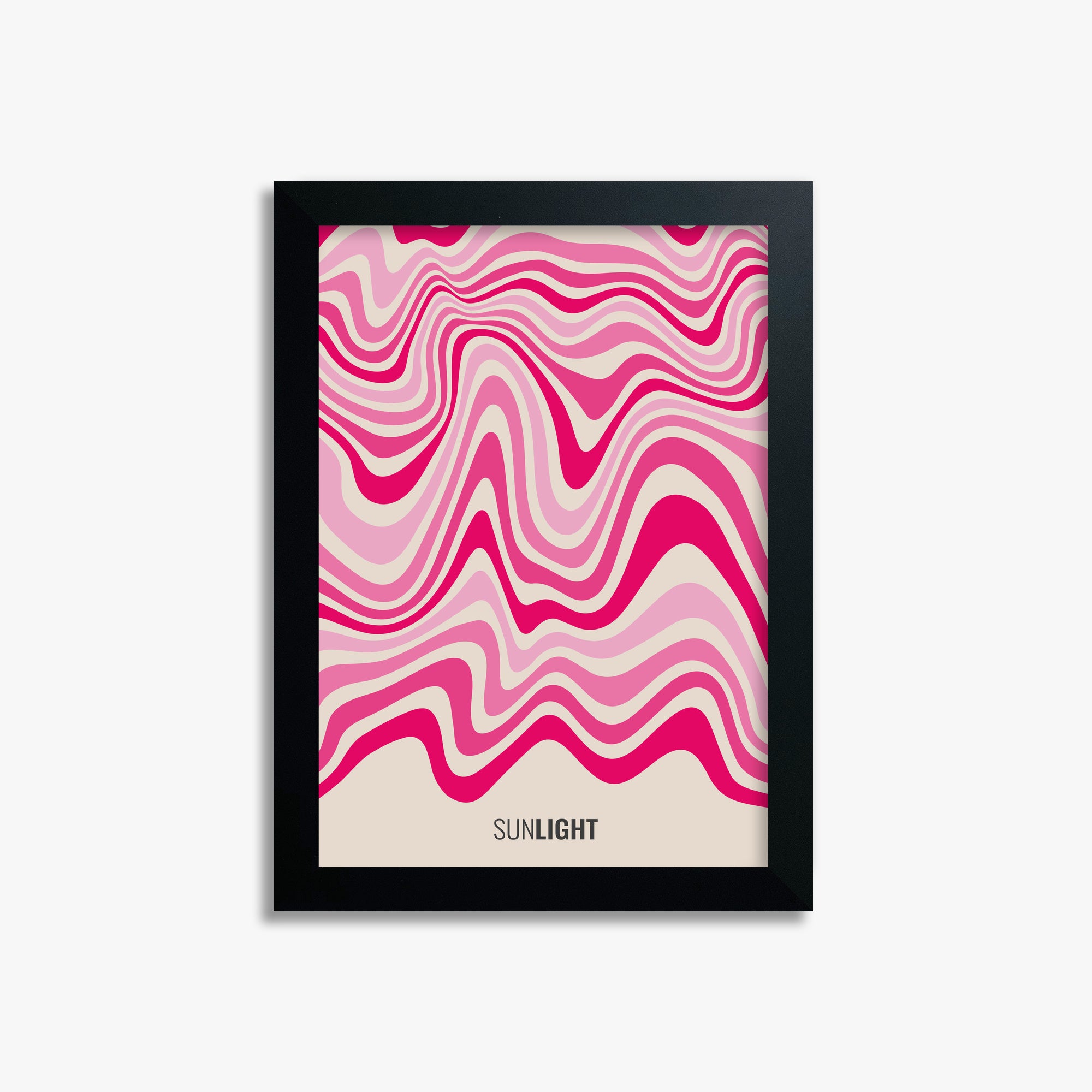 Waves of Light, 21x30cm Framed Poster With Black Frame