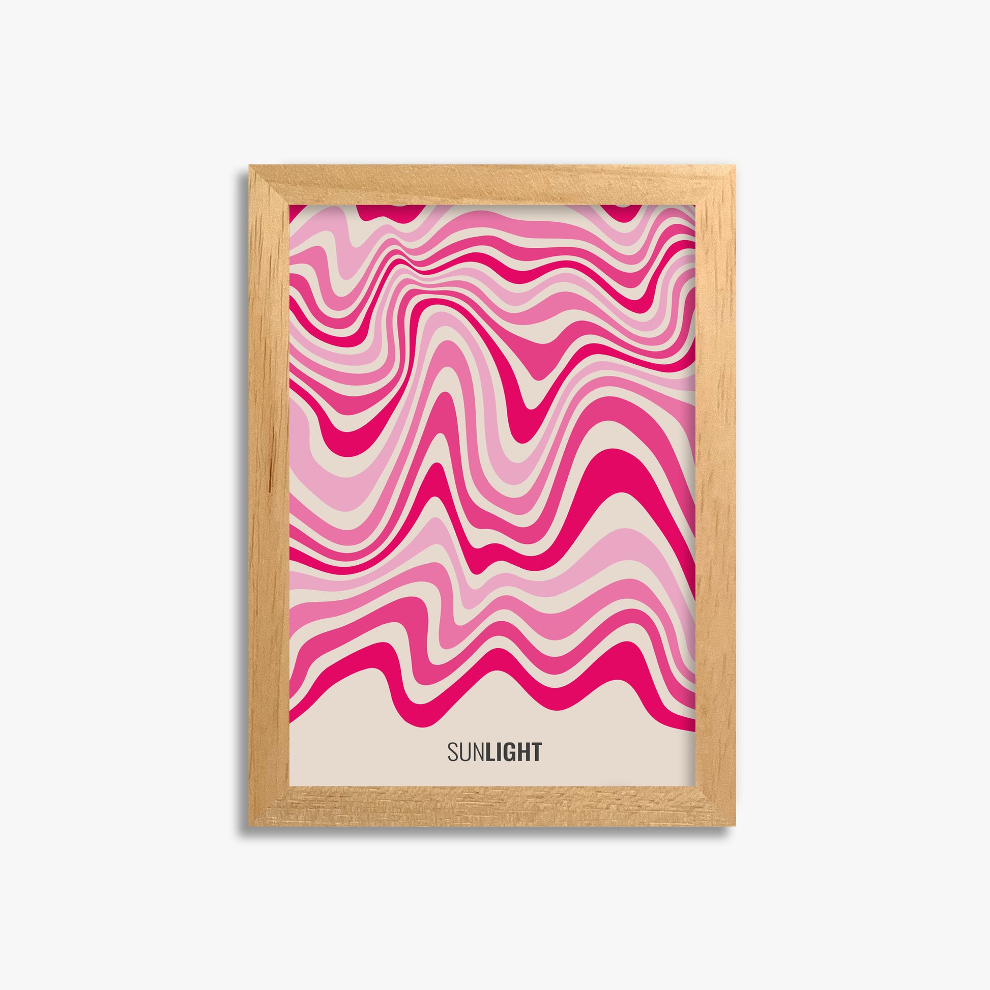 Waves of Light, 21x30cm Framed Poster With Oak Frame