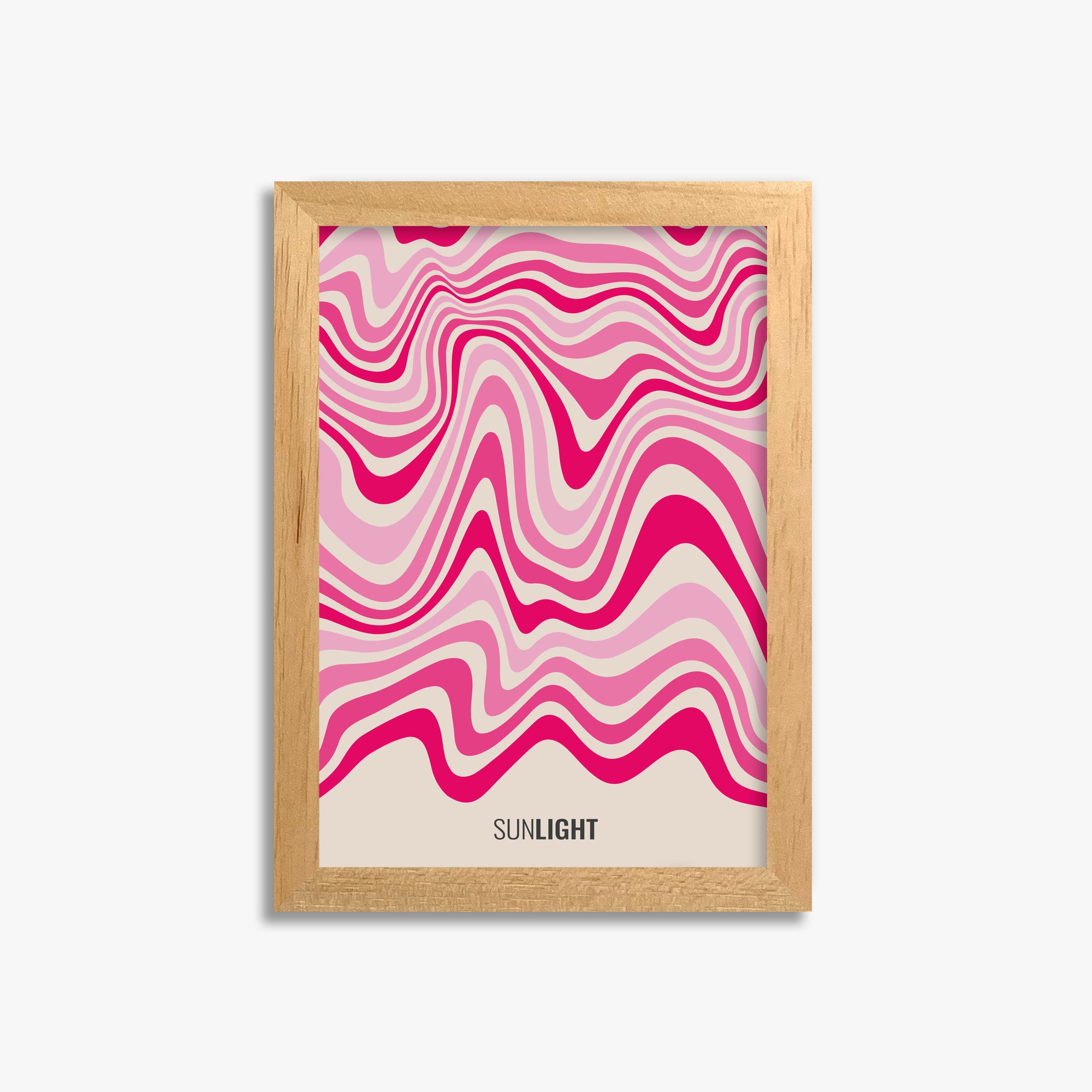 Waves of Light, 21x30cm Framed Poster With Oak Frame