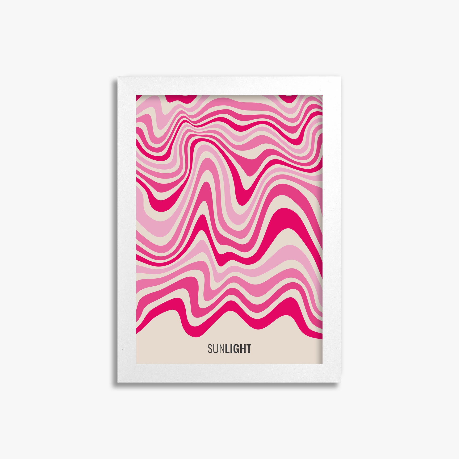 Waves of Light, 21x30cm Framed Poster With White Frame