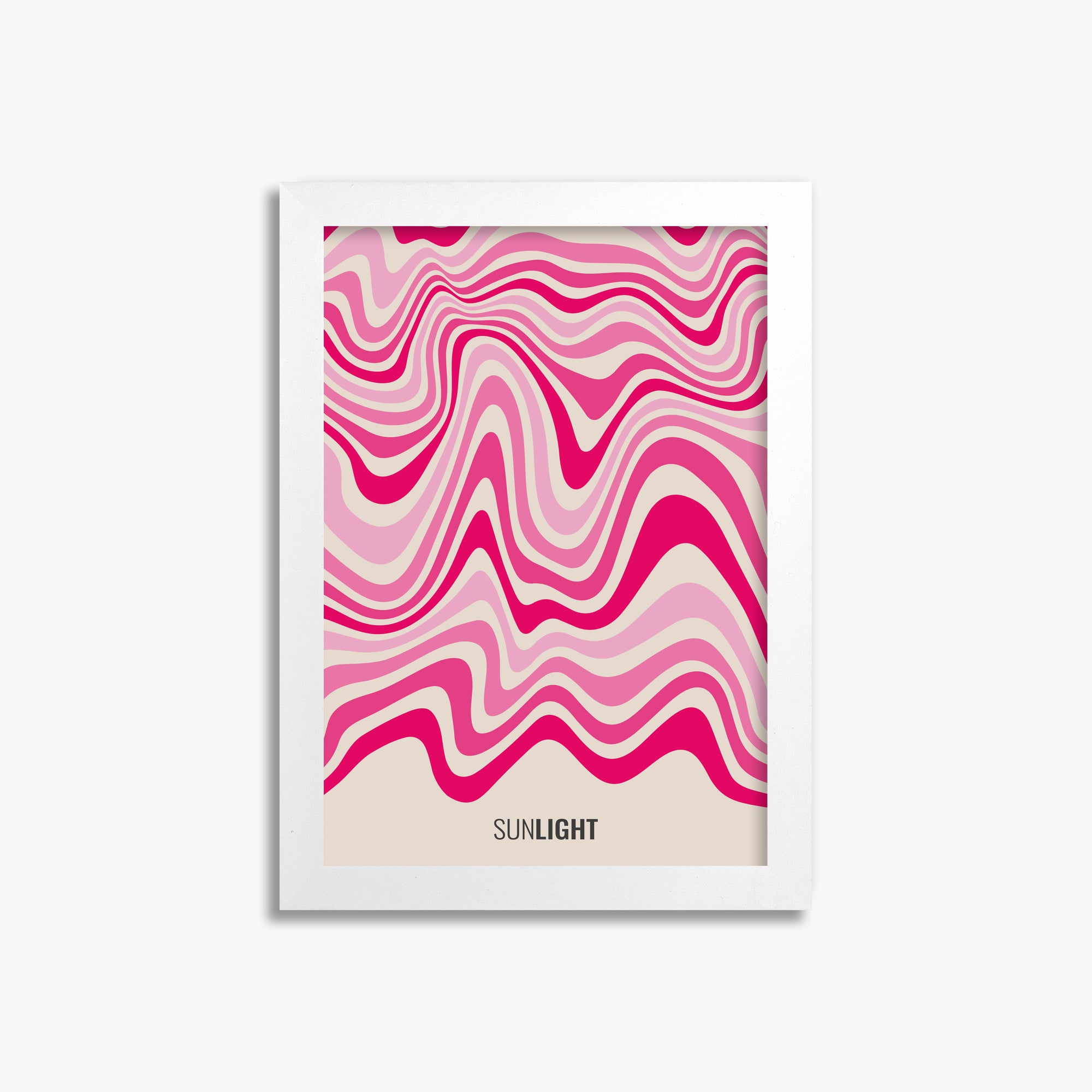 Waves of Light, 21x30cm Framed Poster With White Frame