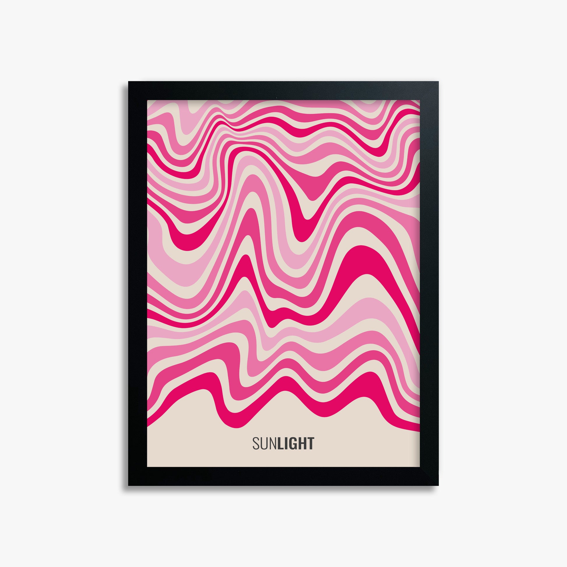 Waves of Light, 30x40cm Framed Poster With Black Frame