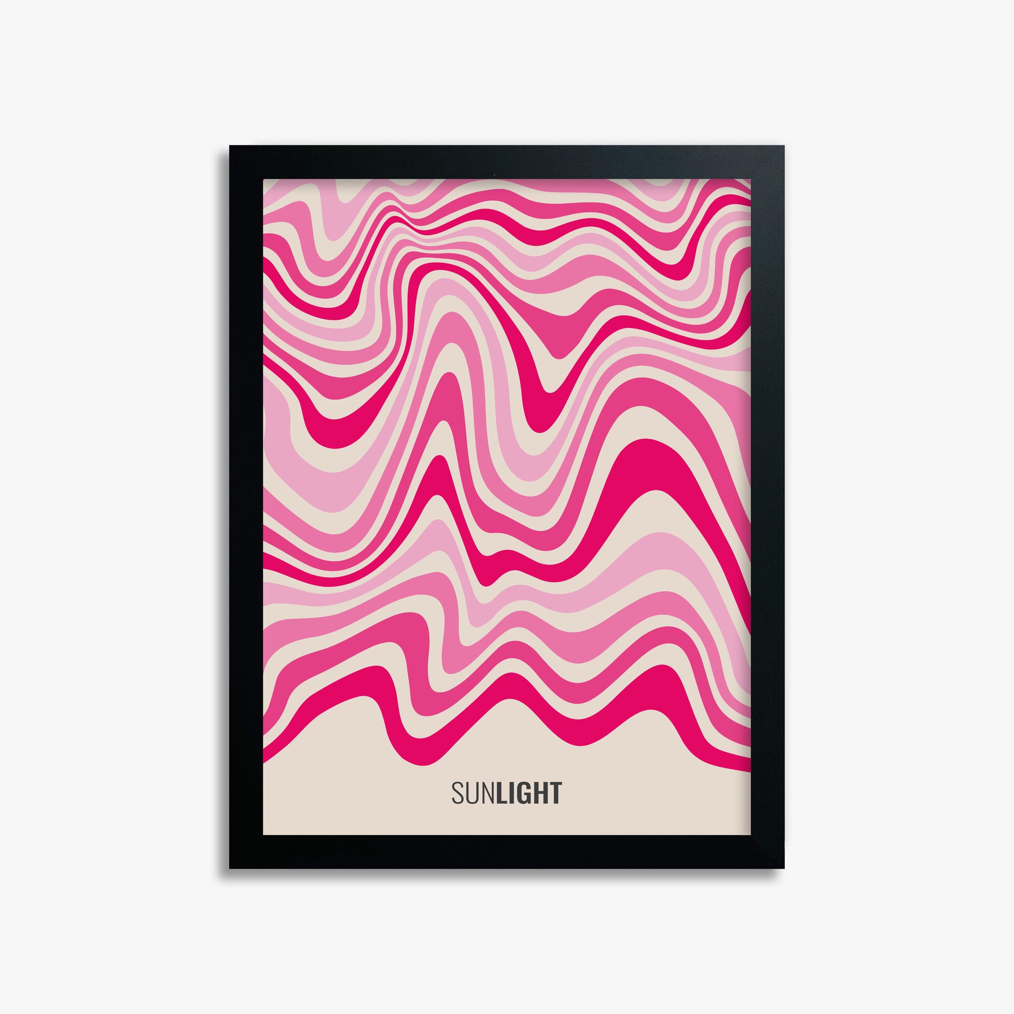 Waves of Light, 30x40cm Framed Poster With Black Frame
