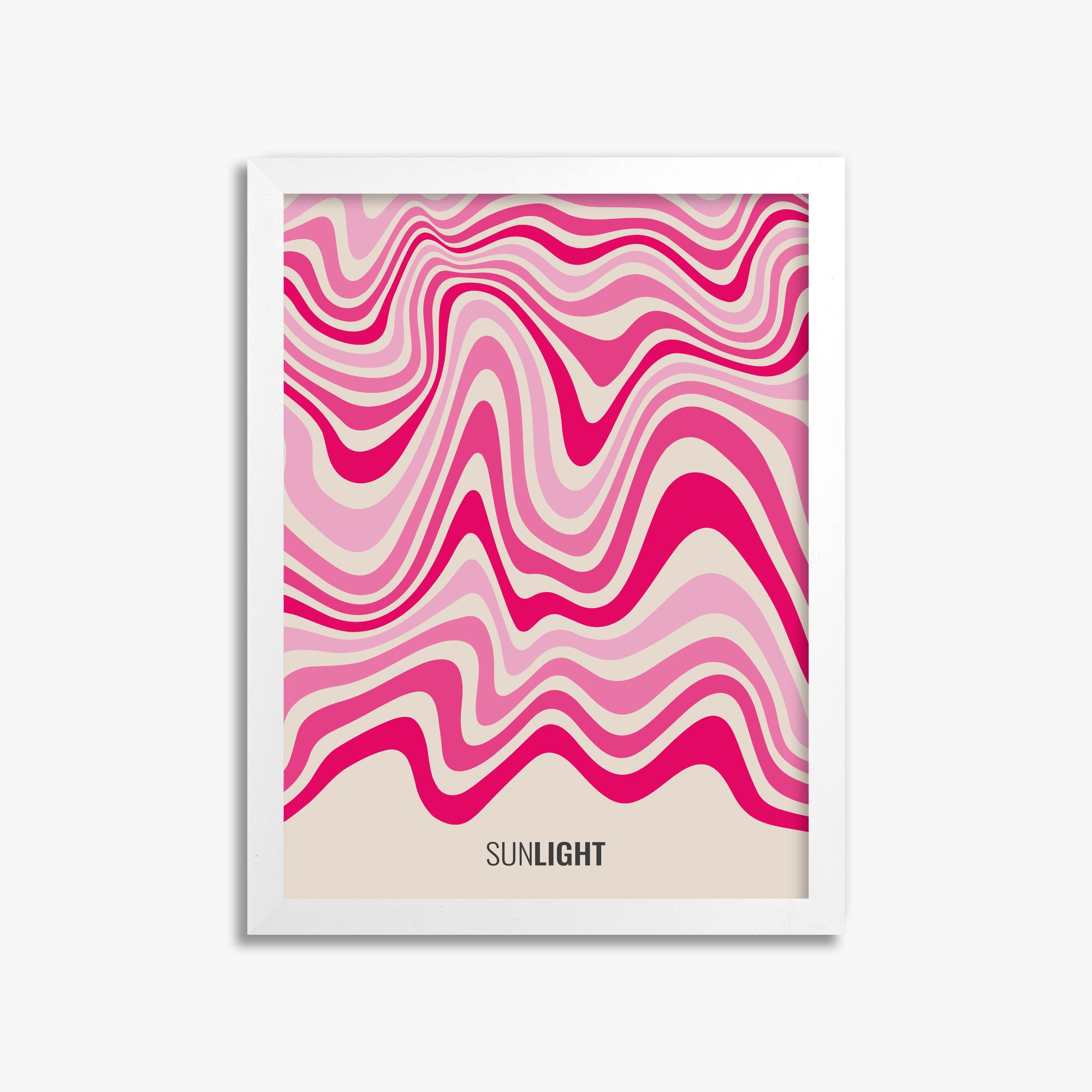 Waves of Light, 30x40cm Framed Poster With White Frame