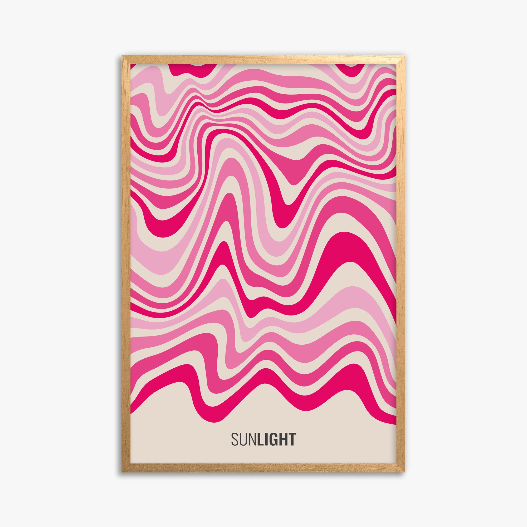 Waves of Light, 61x91cm Framed Poster With Oak Frame