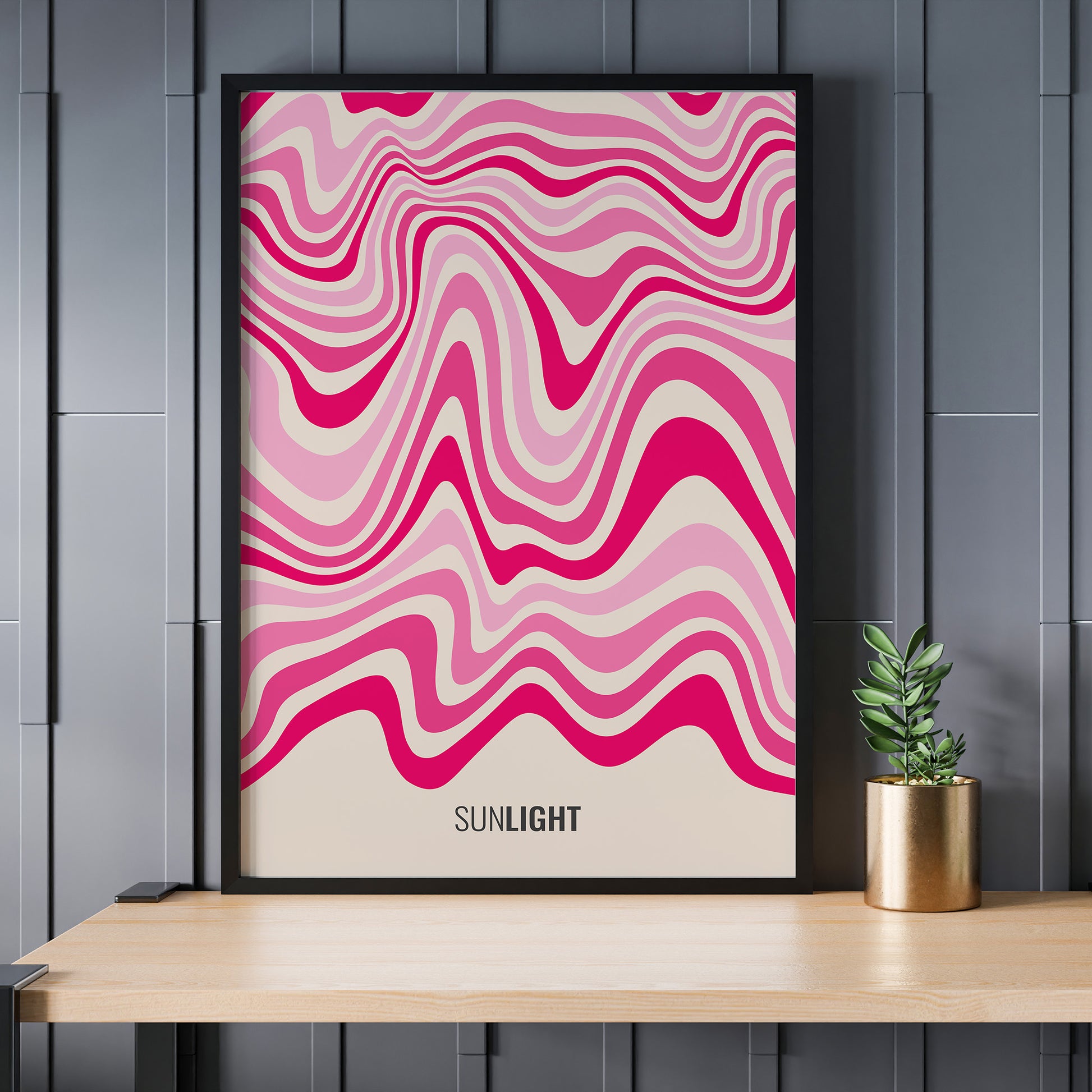 Design Concept No. 24 for Waves of Light Modern Poster Art