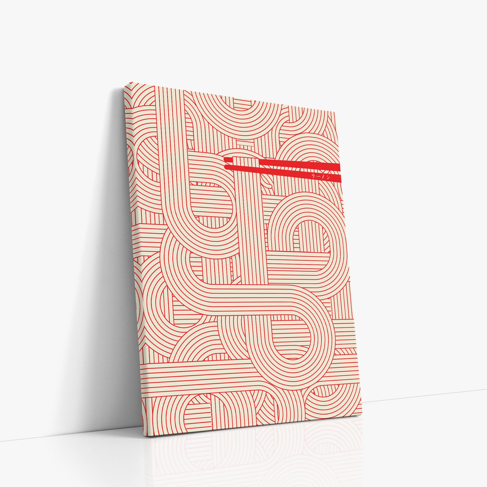 Abstract Noodles, 50x70cm Satin Canvas Poster Left Angle