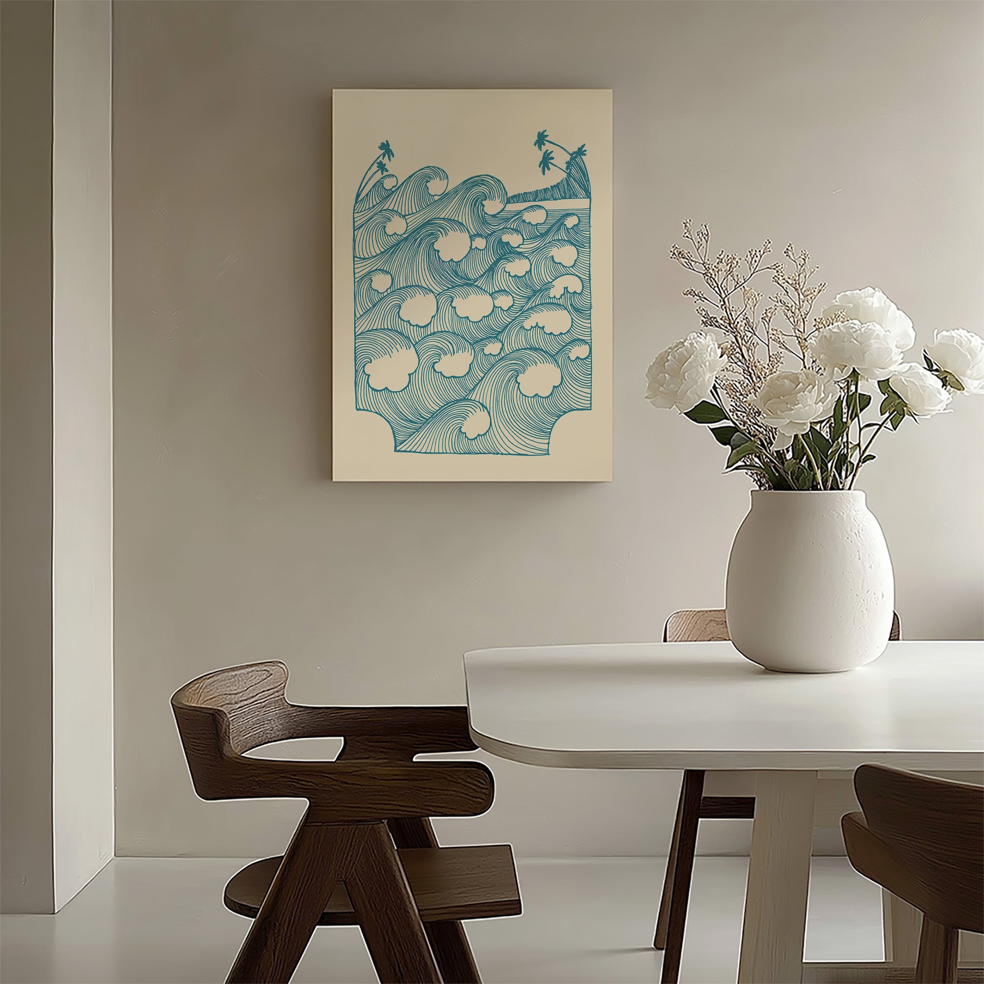 Design Concept No. 58 for Vintage Great Waves Modern Poster Art
