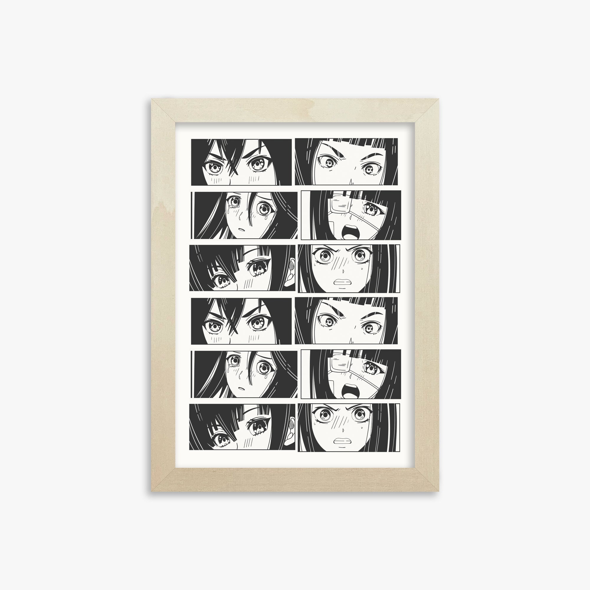Six Moods, 21x30cm Framed Poster With Lime Wood Frame