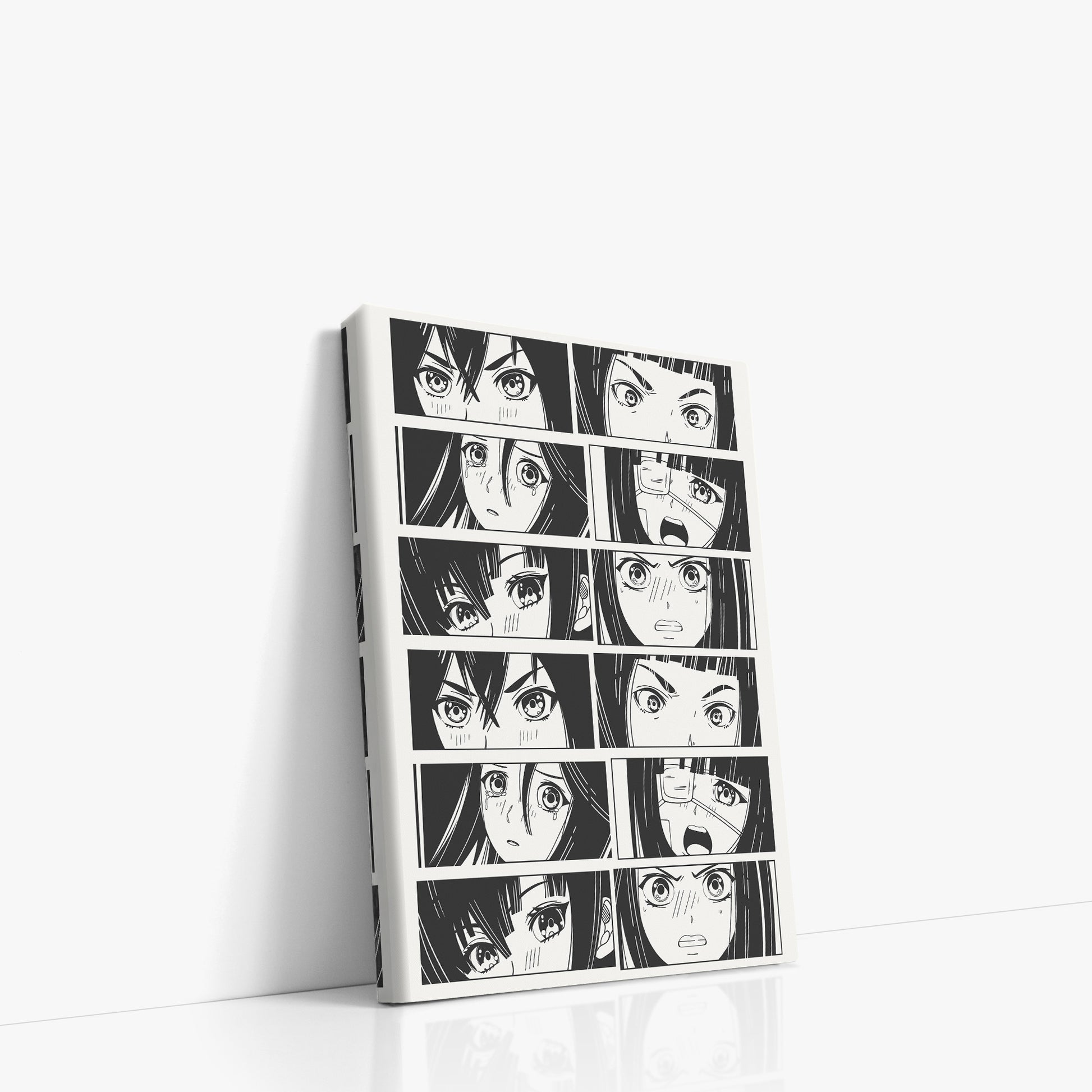 Six Moods, 21x30cm Satin Canvas Poster Left Angle