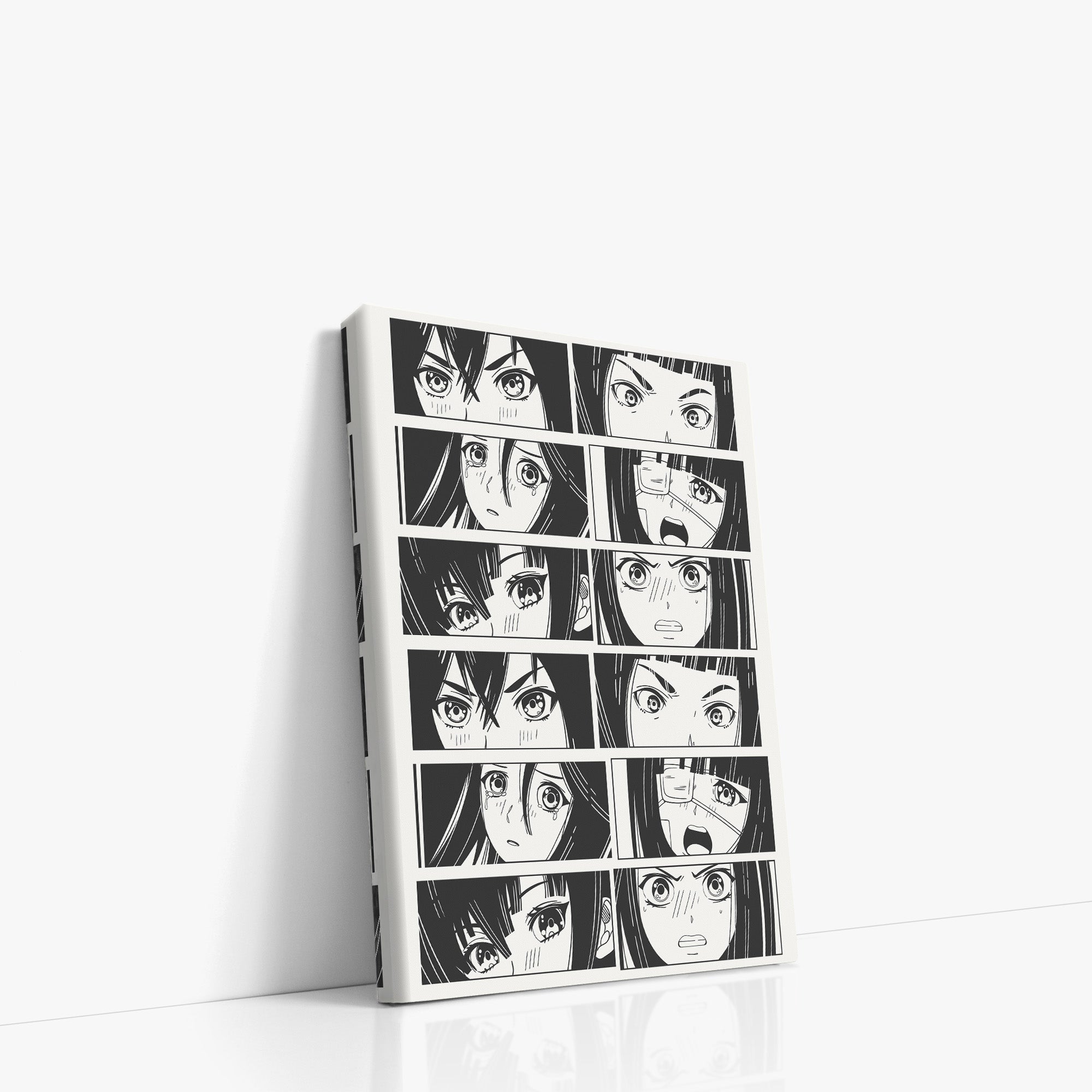 Six Moods, 21x30cm Satin Canvas Poster Left Angle