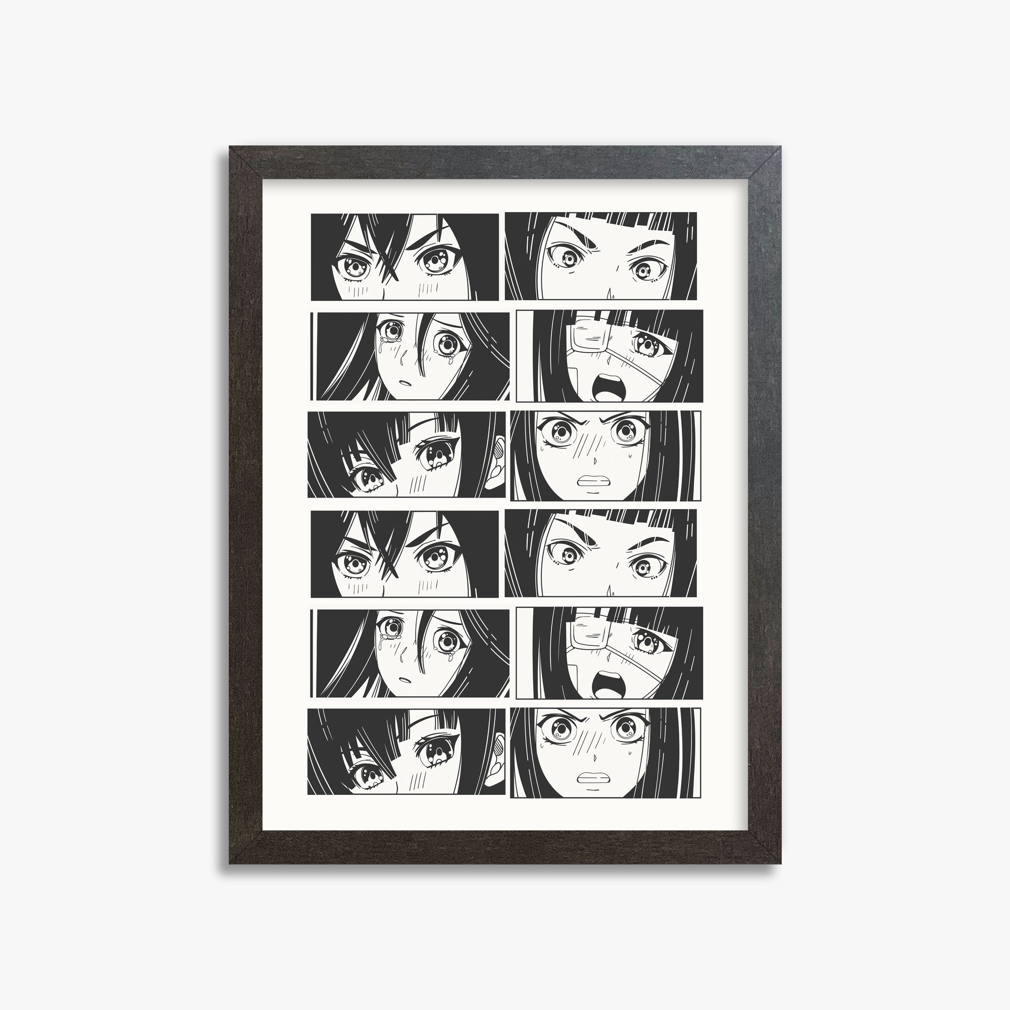 Six Moods, 30x40cm Framed Poster With Espresso Frame