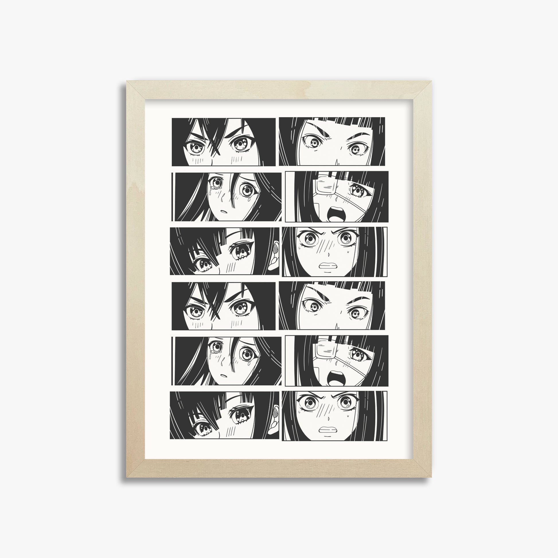 Six Moods, 30x40cm Framed Poster With Lime Wood Frame