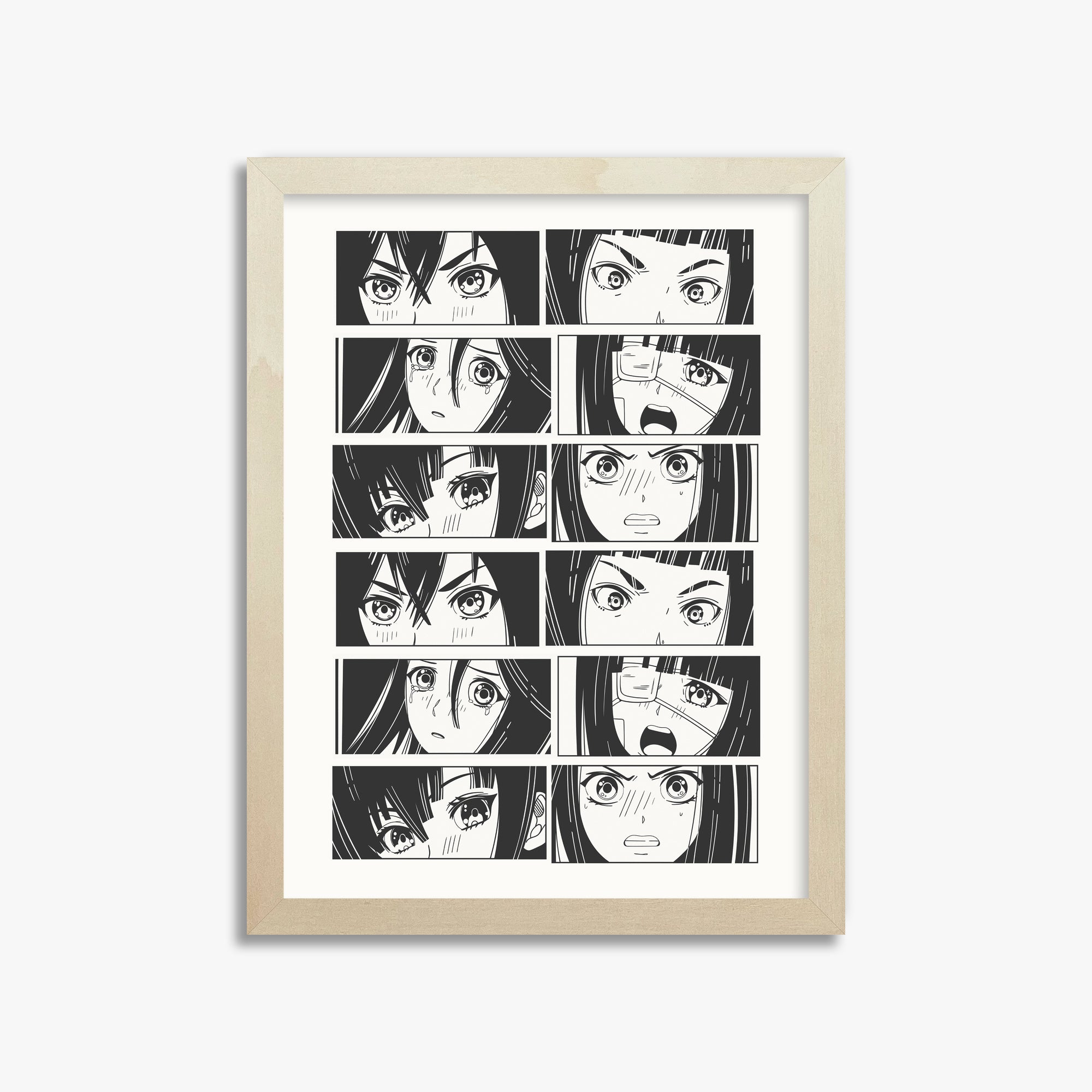 Six Moods, 30x40cm Framed Poster With Lime Wood Frame